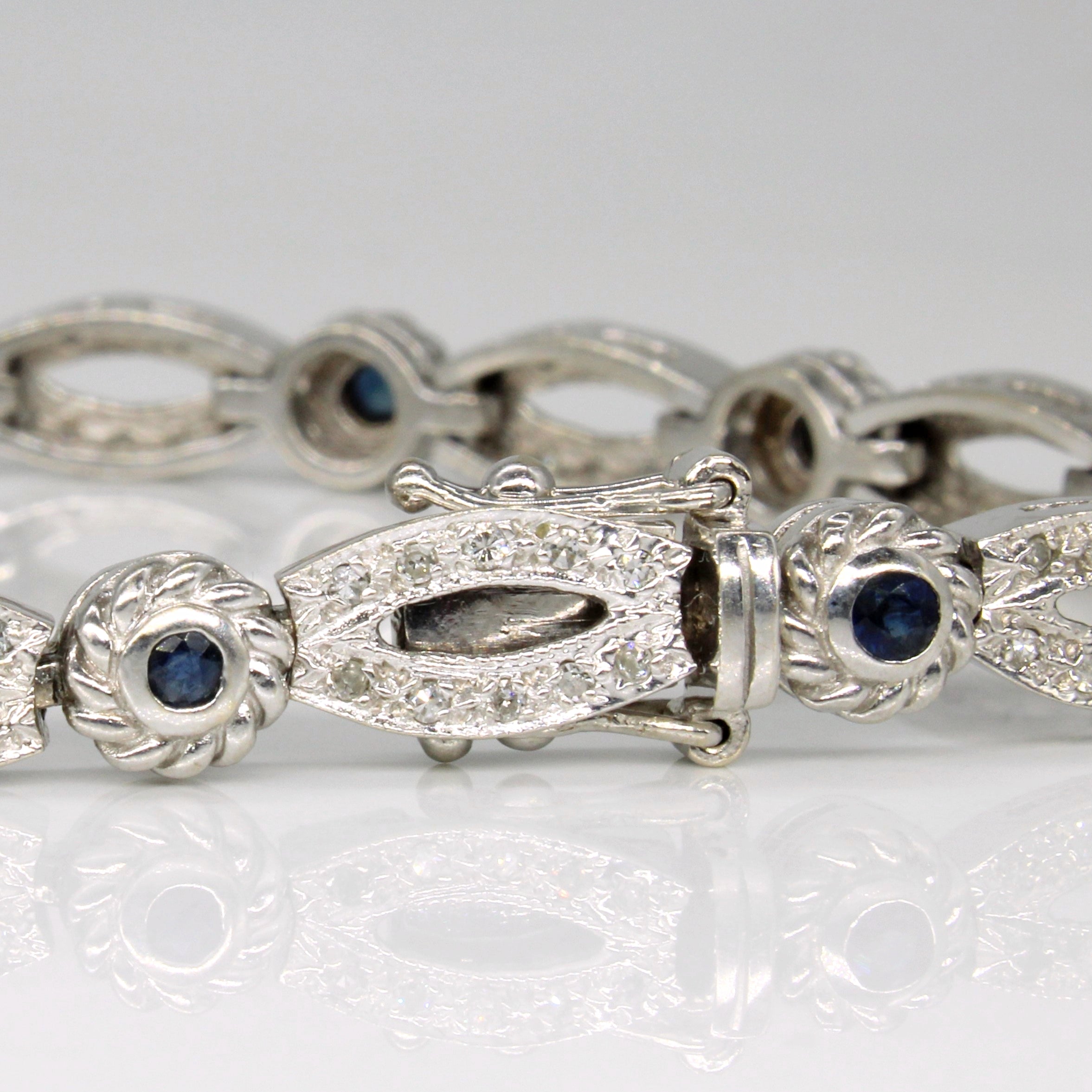 Sapphire & Diamond Bracelet | 1.00ctw, 0.55ctw | 7.5" |