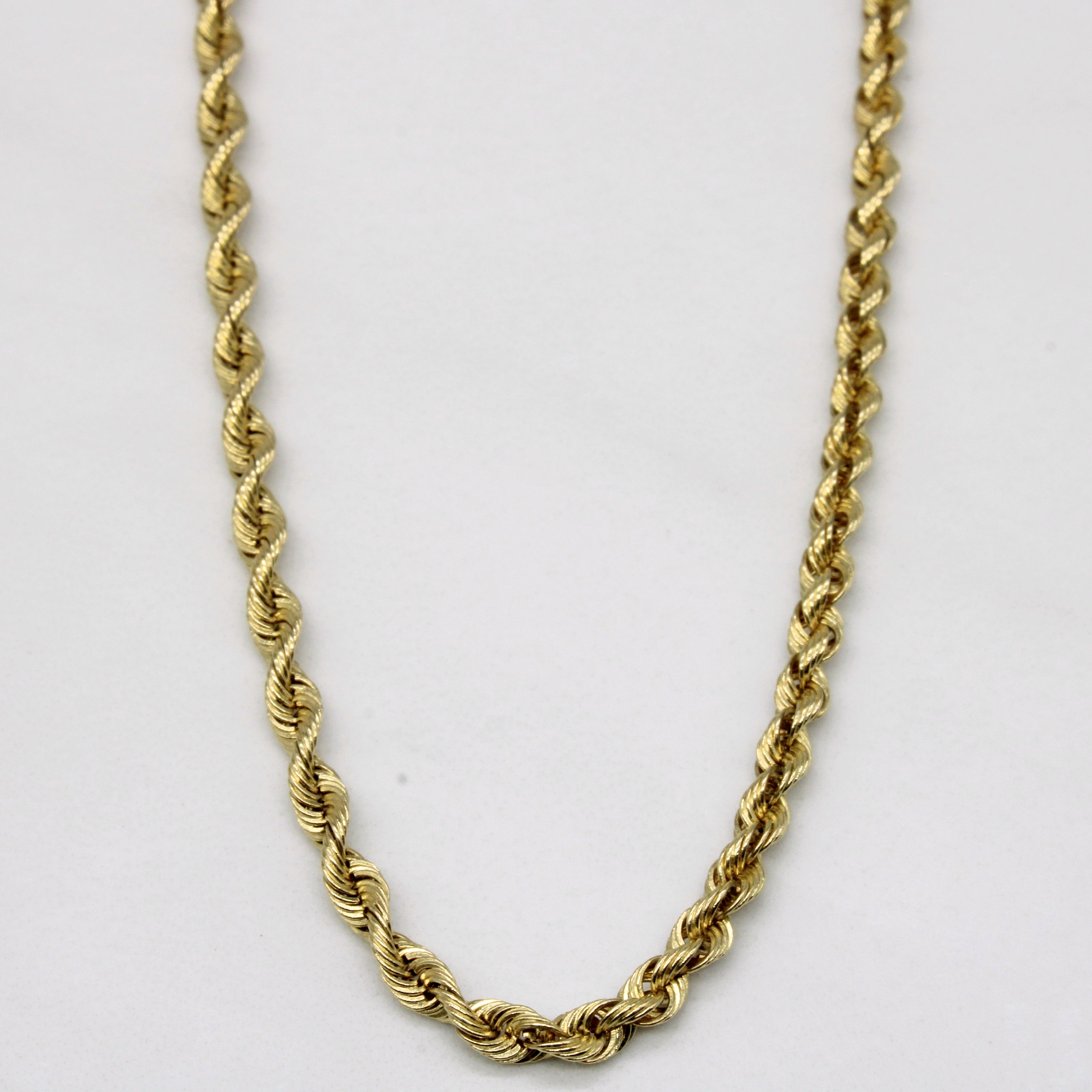 14k Yellow Gold Rope Chain | 24" |