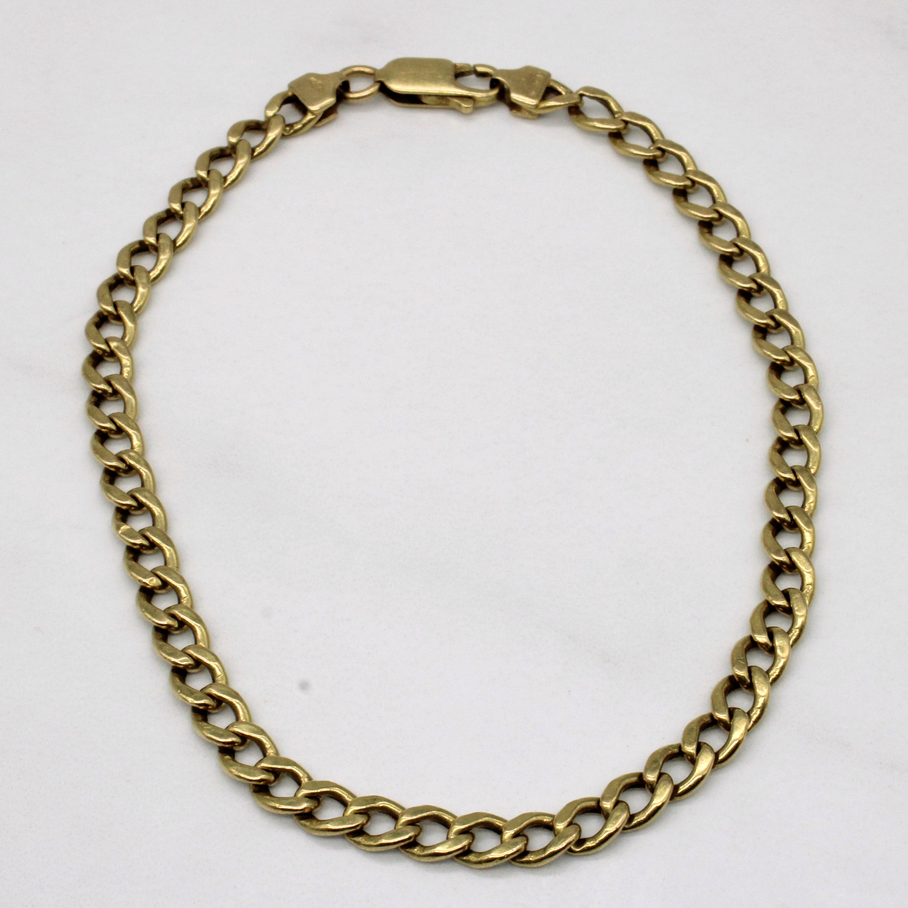Bracelet italien à maillons gourmette en or jaune 18 carats | 8" |