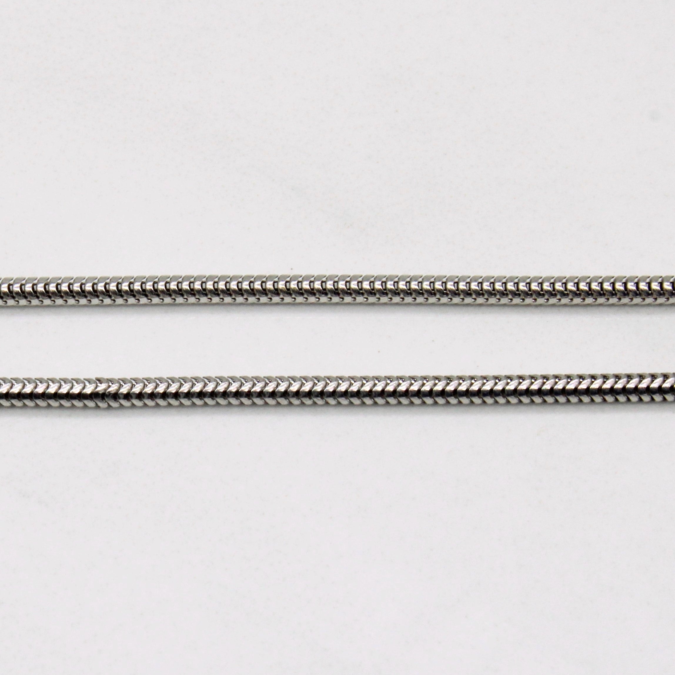14k White Gold Tube Chain | 17" |