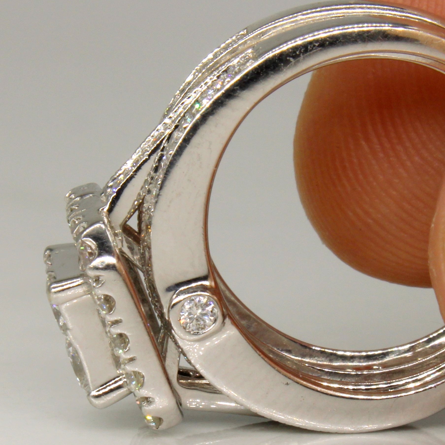 Diamond Fused Wedding Ring Set | 1.43ctw | SZ 5 |