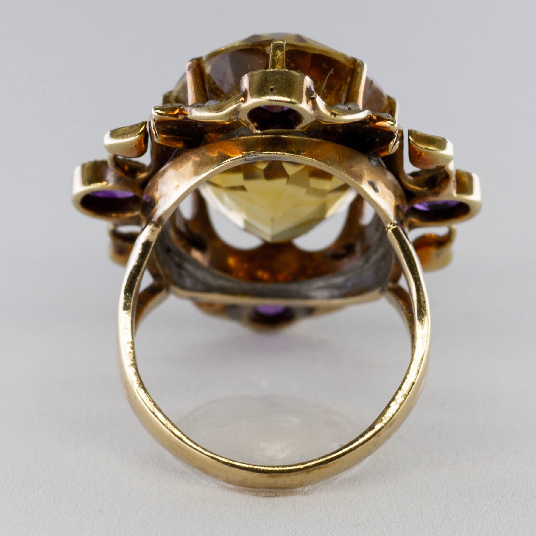 '100 Ways' Victorian Citrine Cocktail Ring | 13.15ct, 0.60ctw | SZ 5.5 |