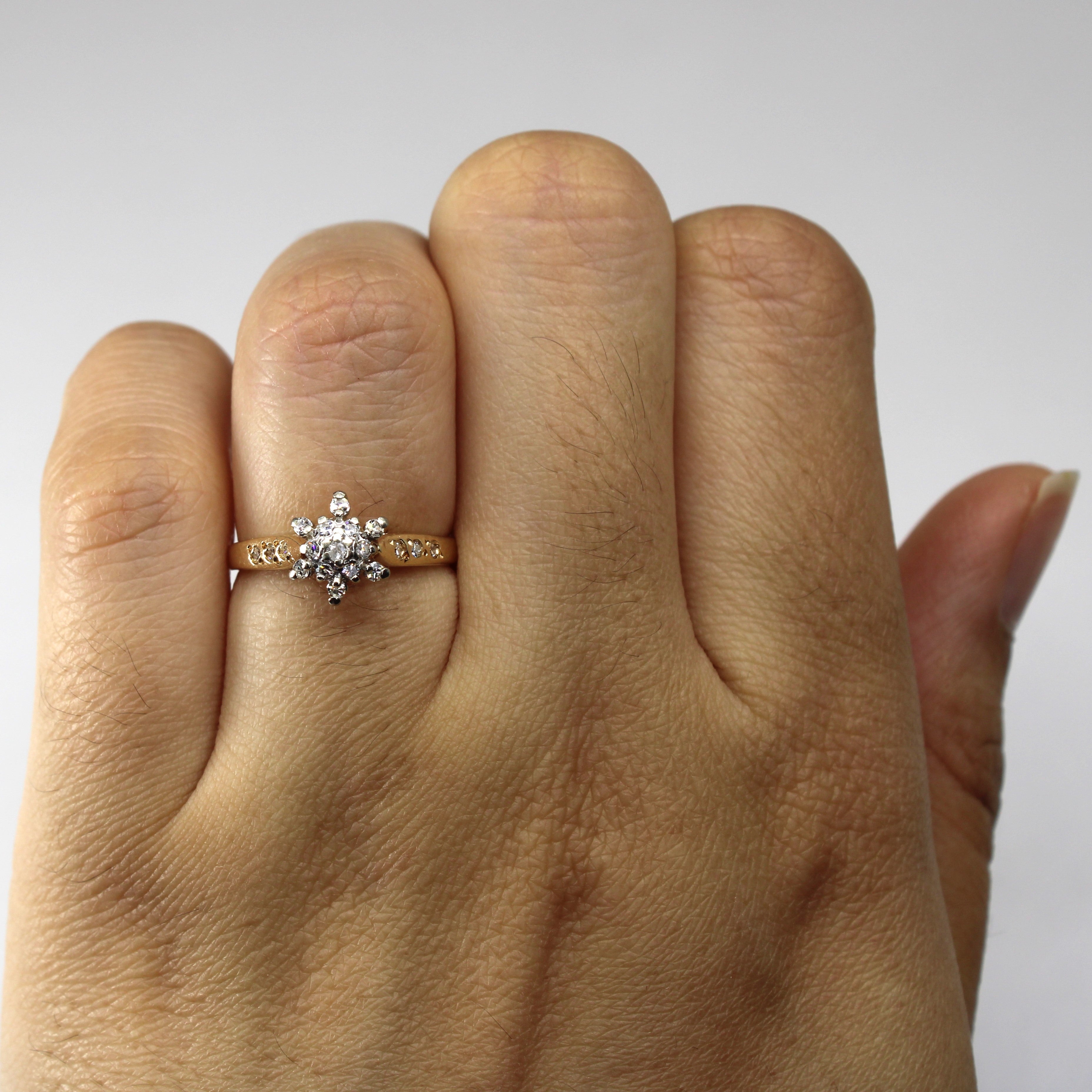 Cluster Diamond Cocktail Ring | 0.16ctw | SZ 4.75 |