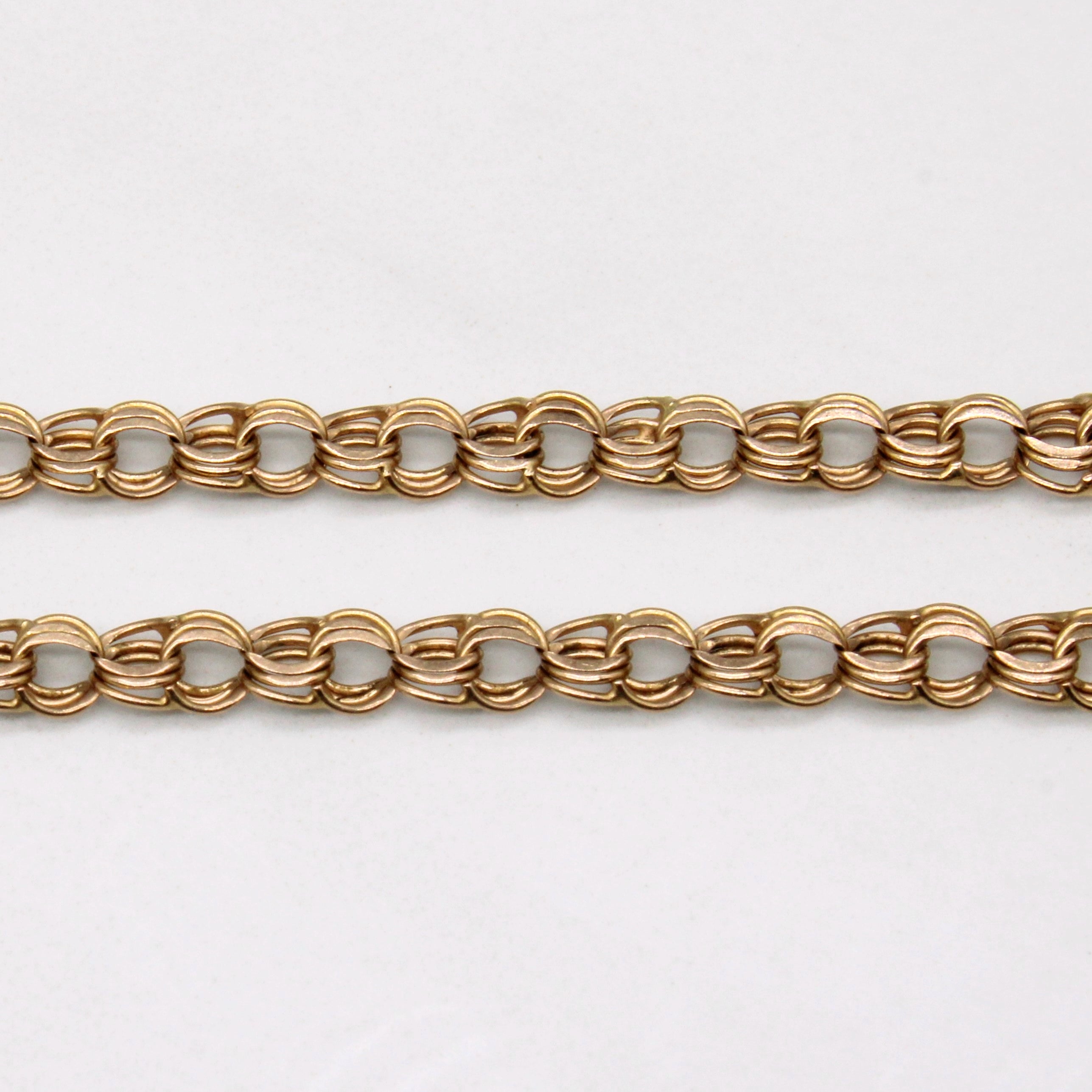 14k Rose Gold Unique Link Necklace | 21" |