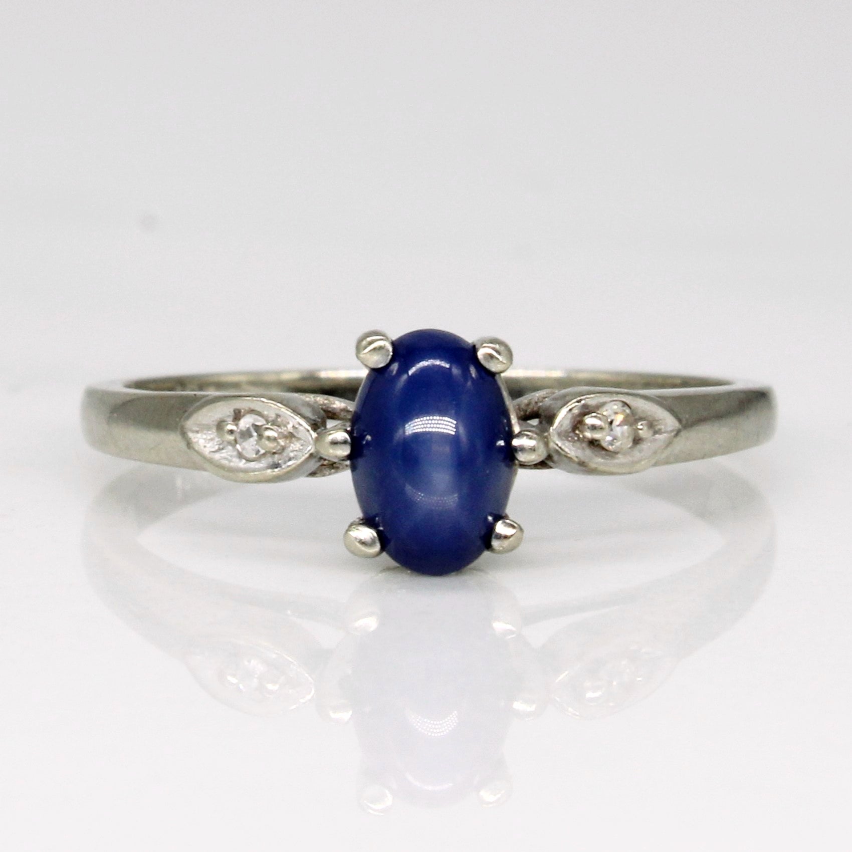 Synthetic Star Sapphire & Diamond Ring | 0.80ct, 0.01ctw | SZ 5.75 |