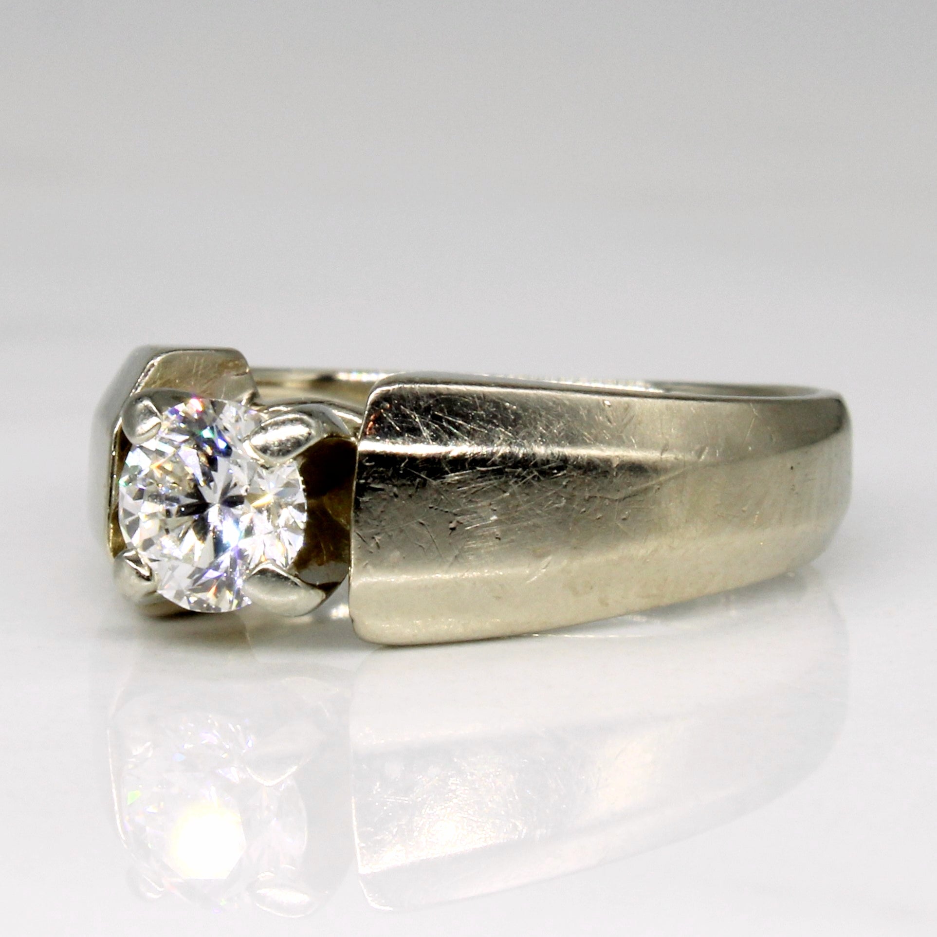 Cathedral Set Diamond Engagement Ring | 0.48ct | SZ 4.75 |