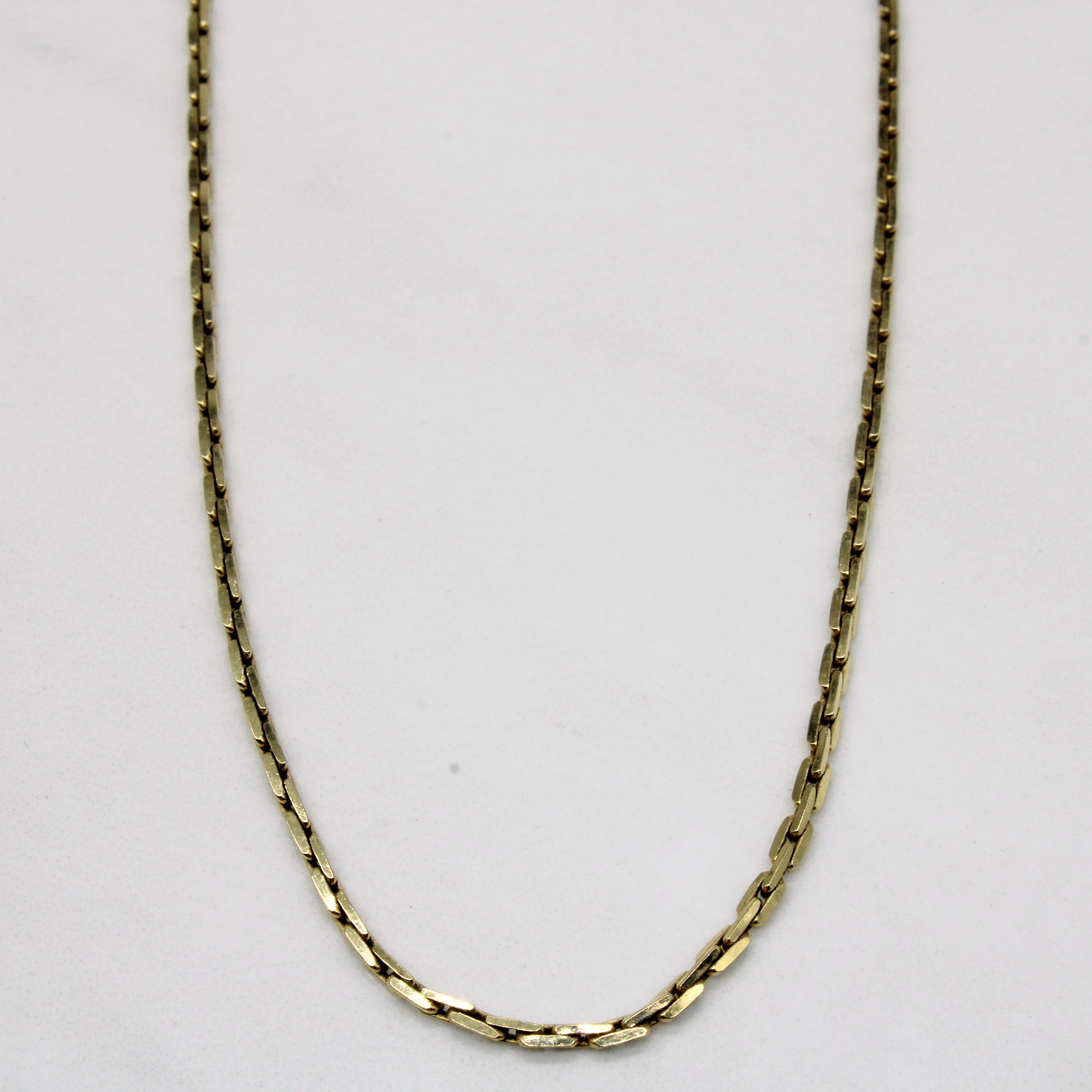 10k Yellow Gold Rectangle Link Chain | 22" |