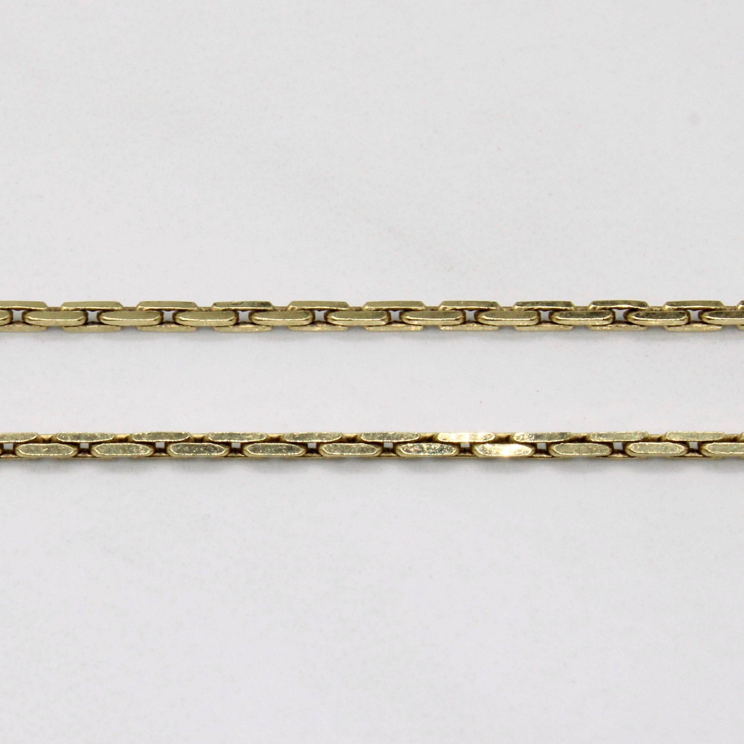 10k Yellow Gold Rectangle Link Chain | 22" |