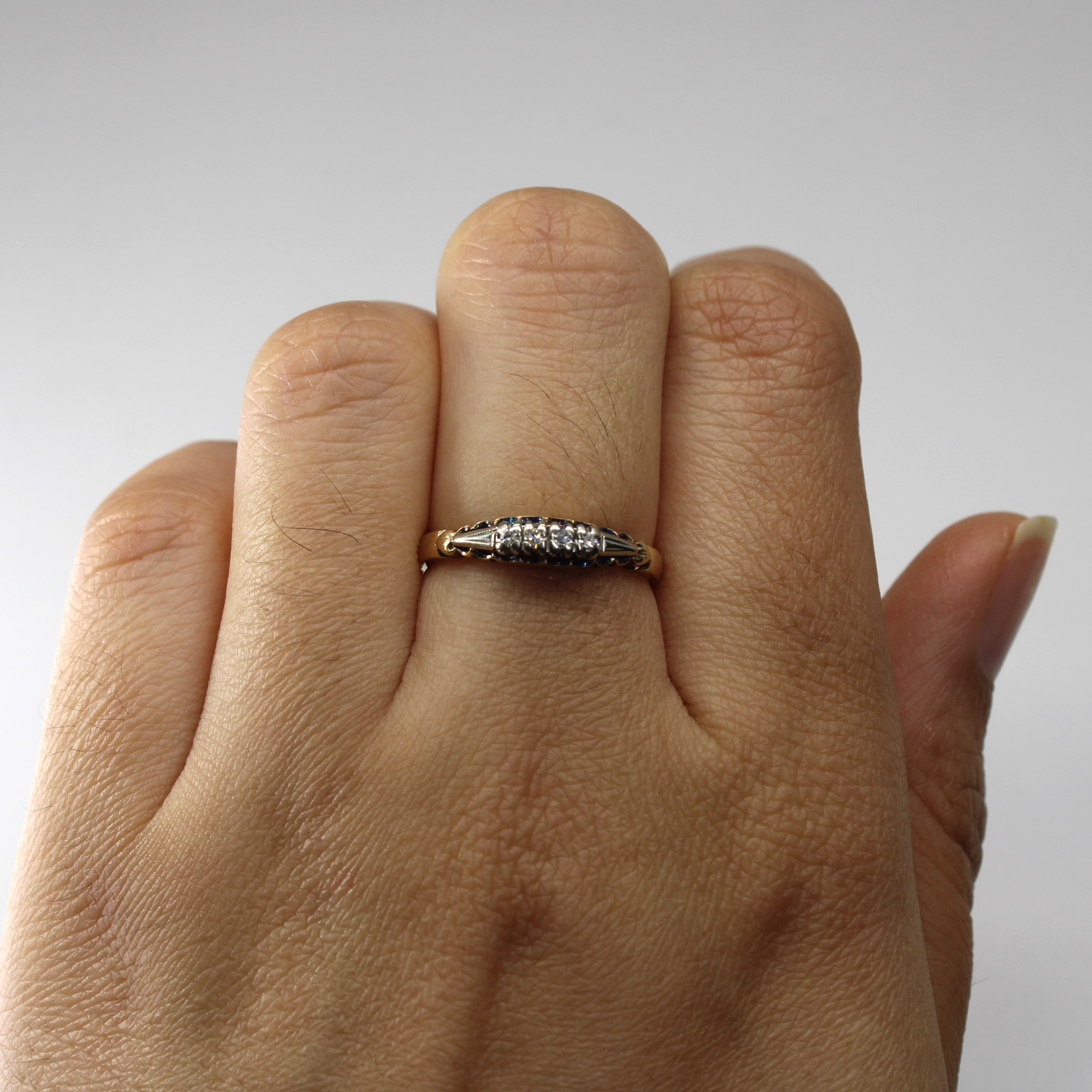 Bague à quatre diamants | 0,04 ct au total | Taille 6 |