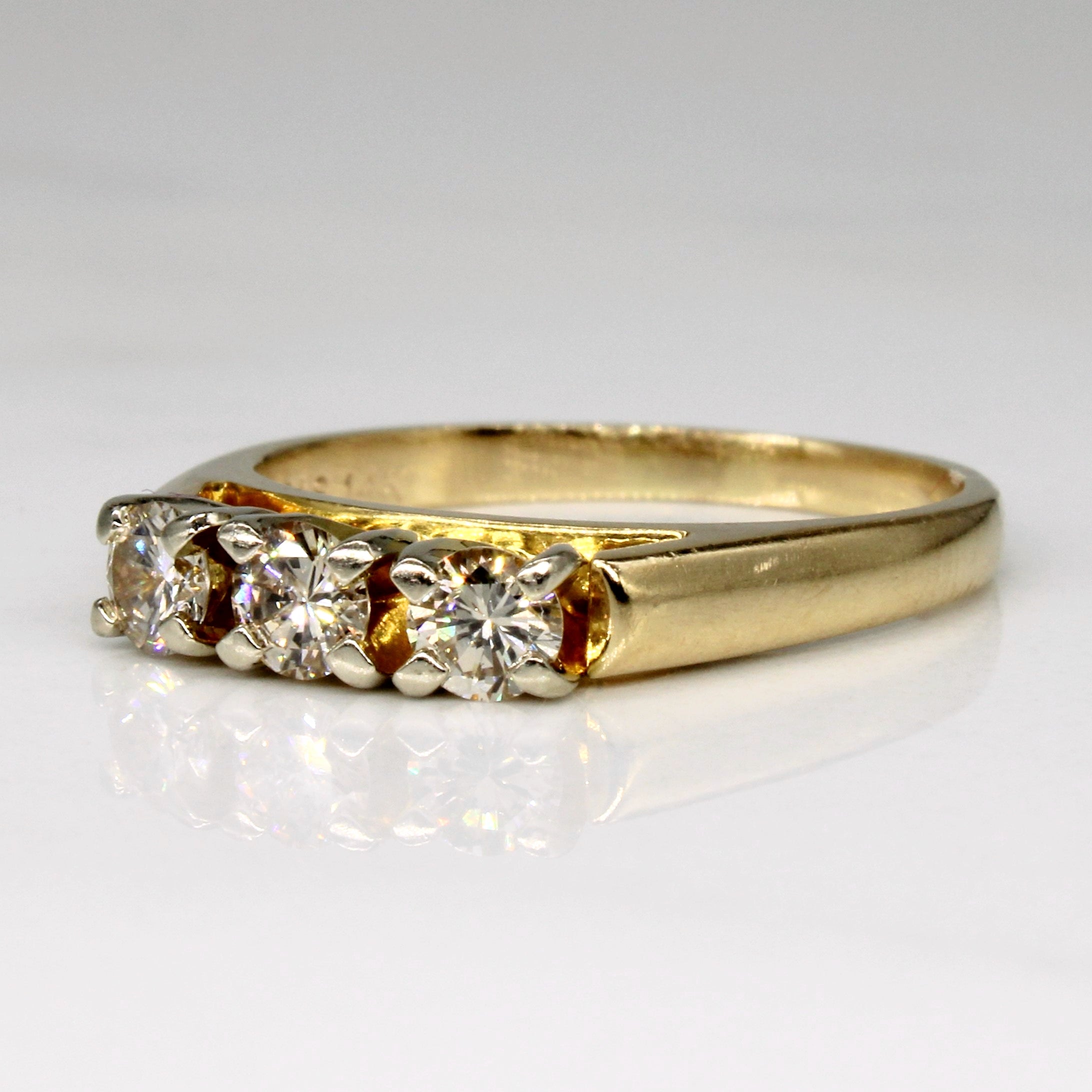 Three Stone Diamond Ring | 0.49ctw | SZ 6.75 |