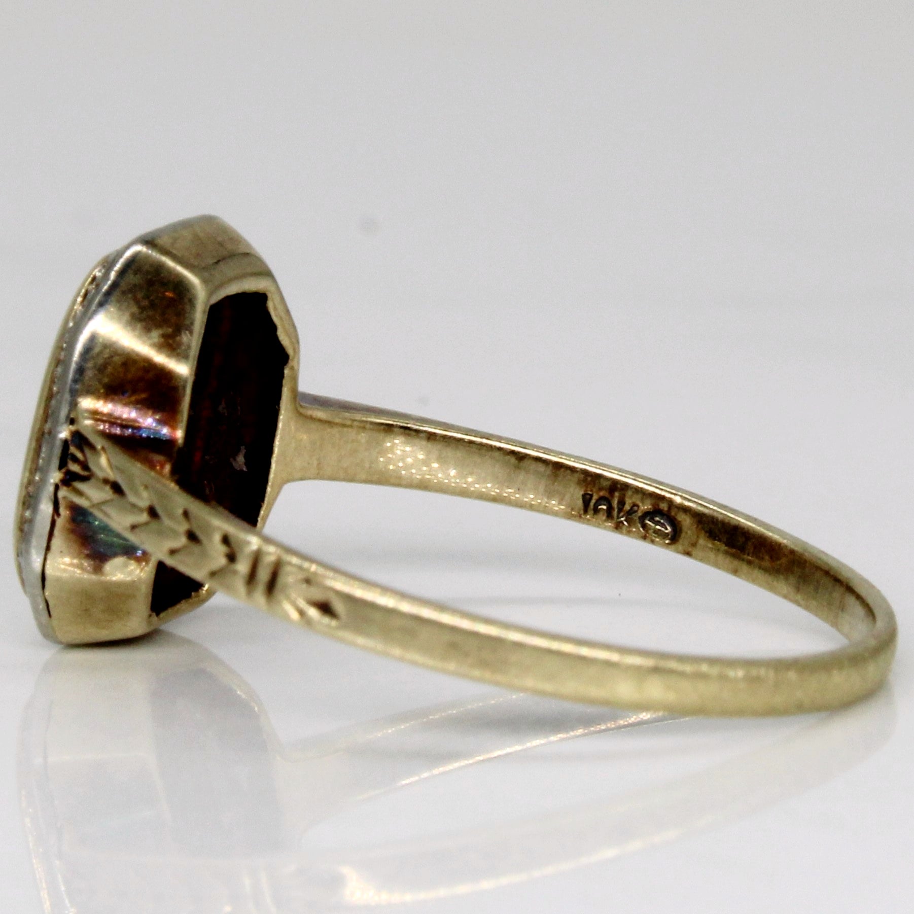 10k Two Tone Gold Initial Ring | SZ 6.25 |