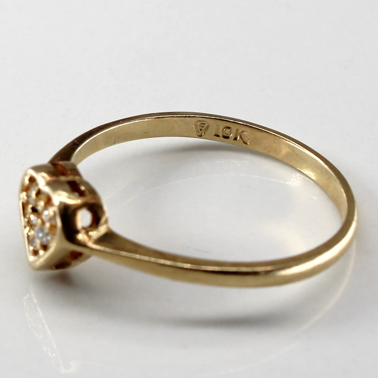 Cluster Diamond Heart Ring | 0.03ctw | SZ 6.75 |