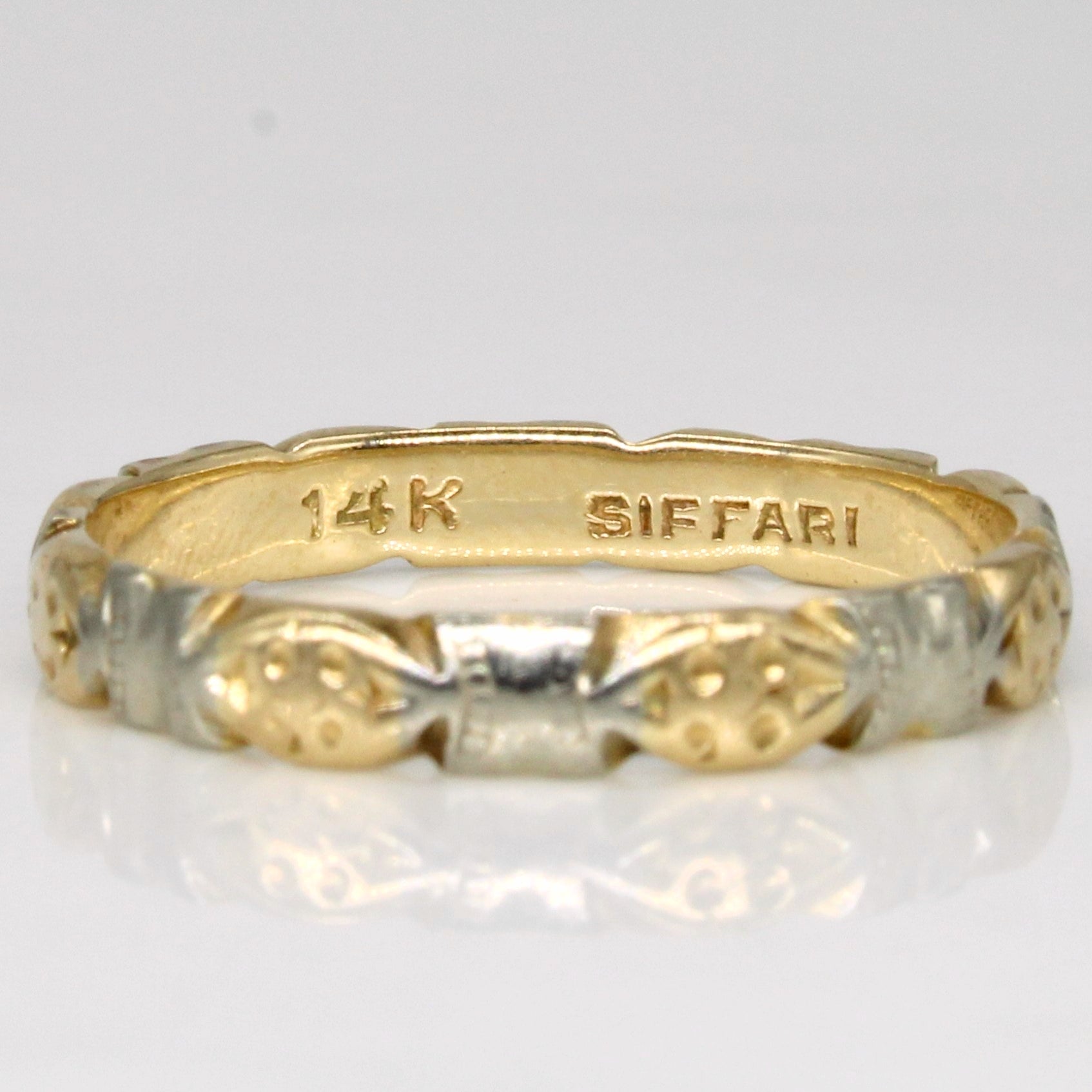 Bague bicolore en or 14 carats | Taille 7,25 |