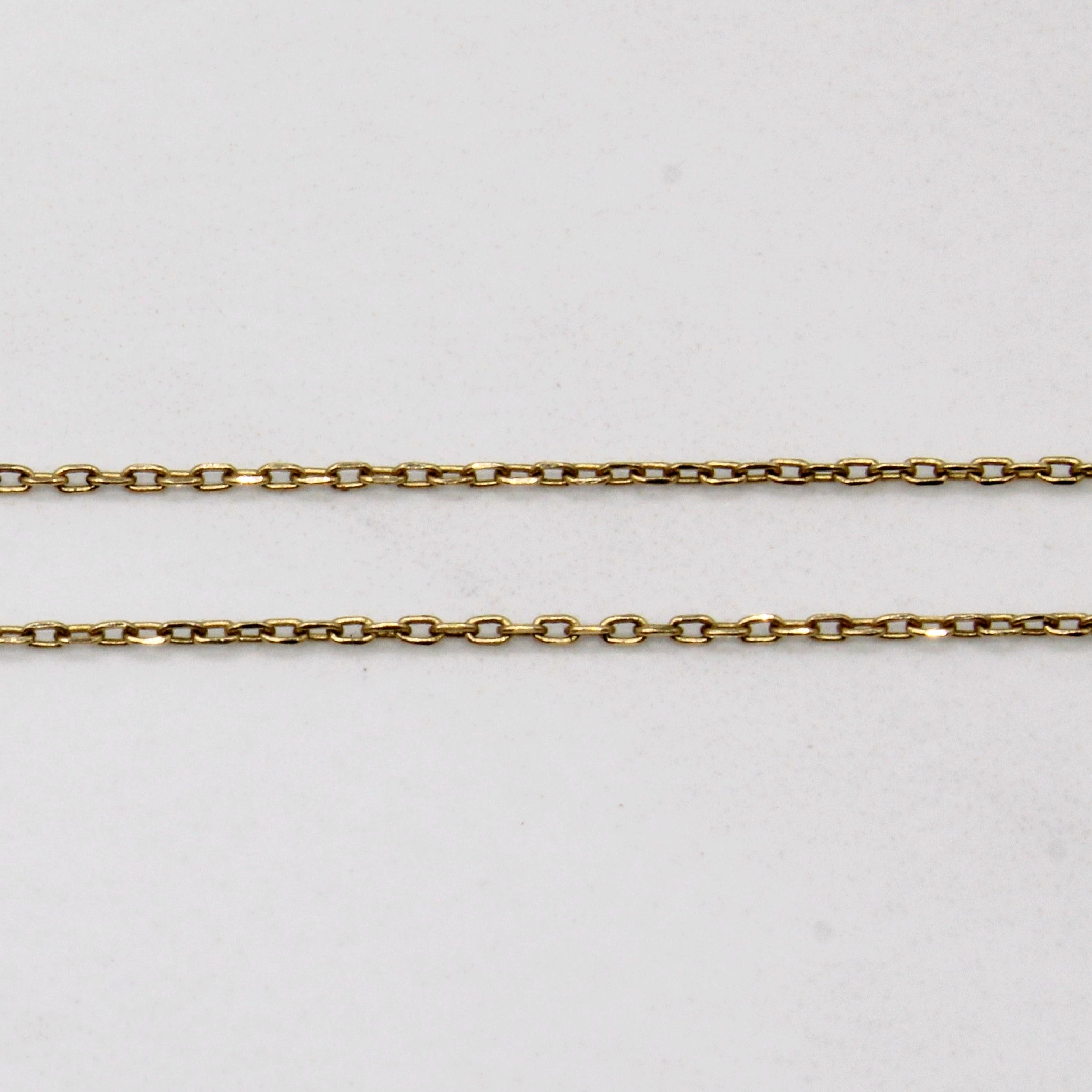18k Yellow Gold Column Pendant & Necklace | 18" |