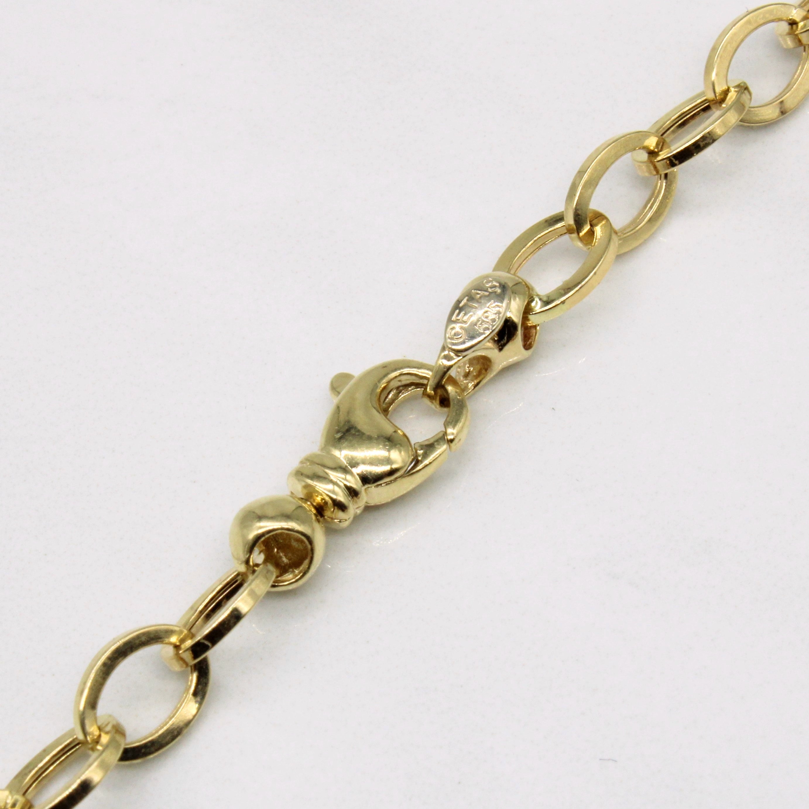 14k Tri Tone Gold Necklace | 17" |