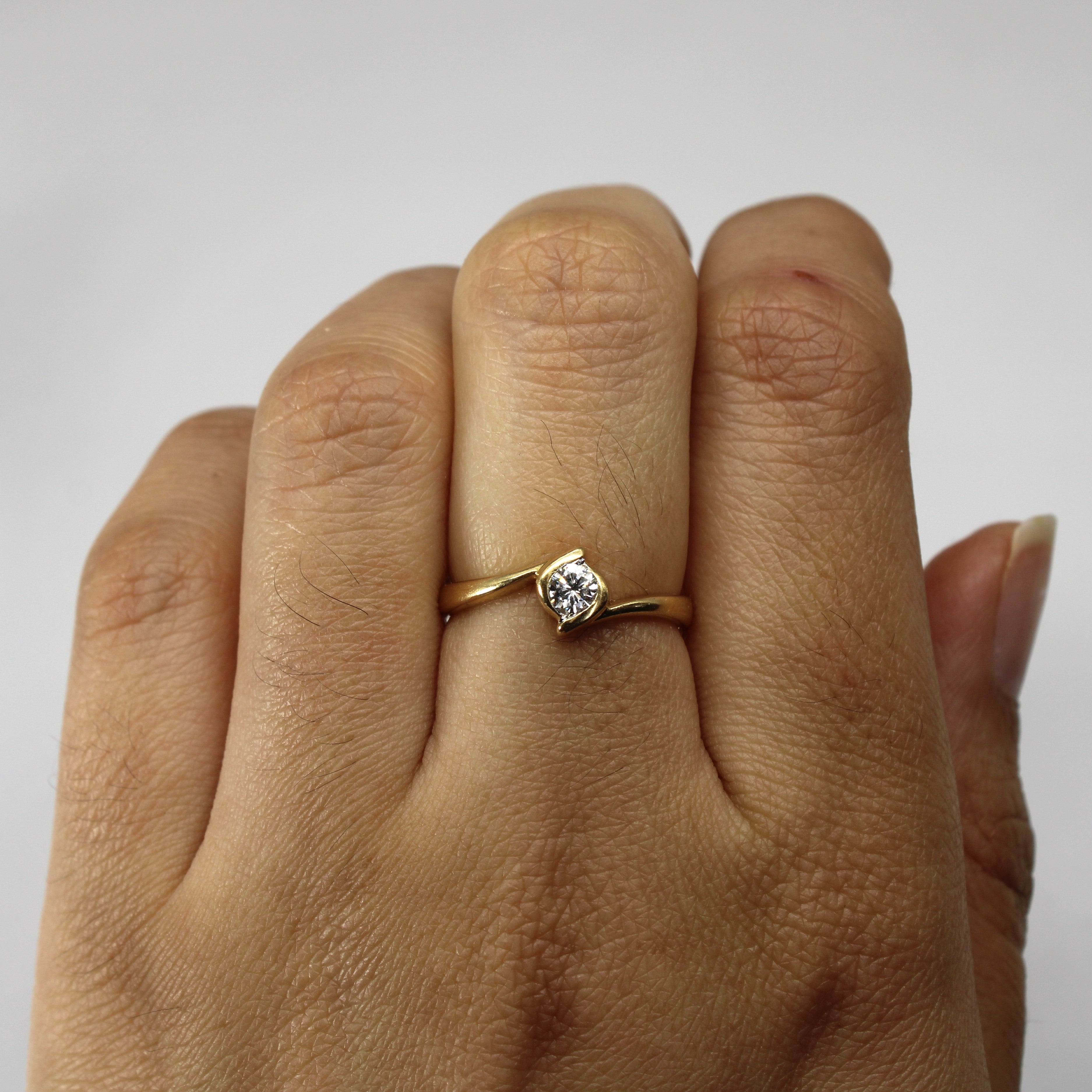 Bezel Set Solitaire Diamond Ring | 0.17ct | SZ 6 |