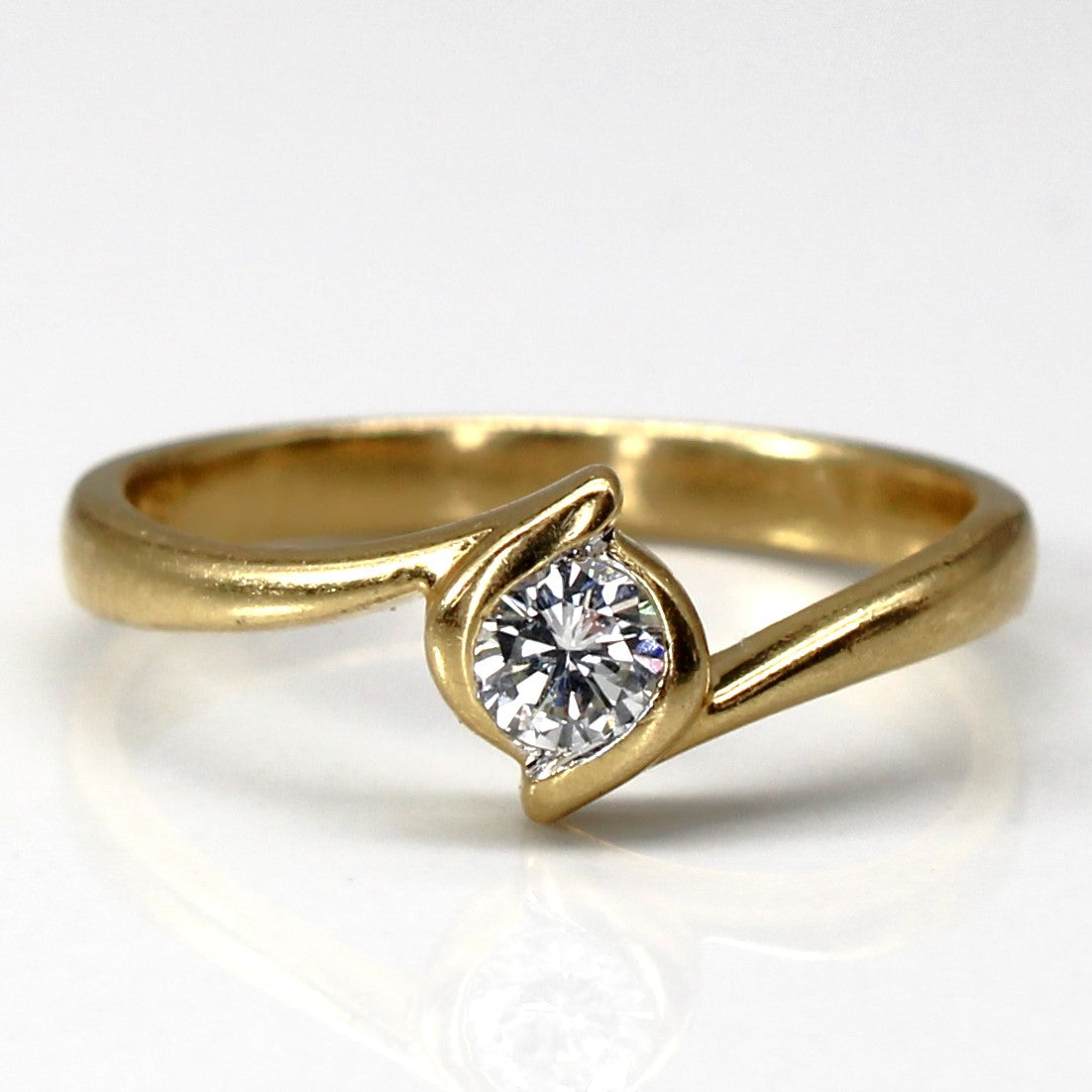 Bezel Set Solitaire Diamond Ring | 0.17ct | SZ 6 |