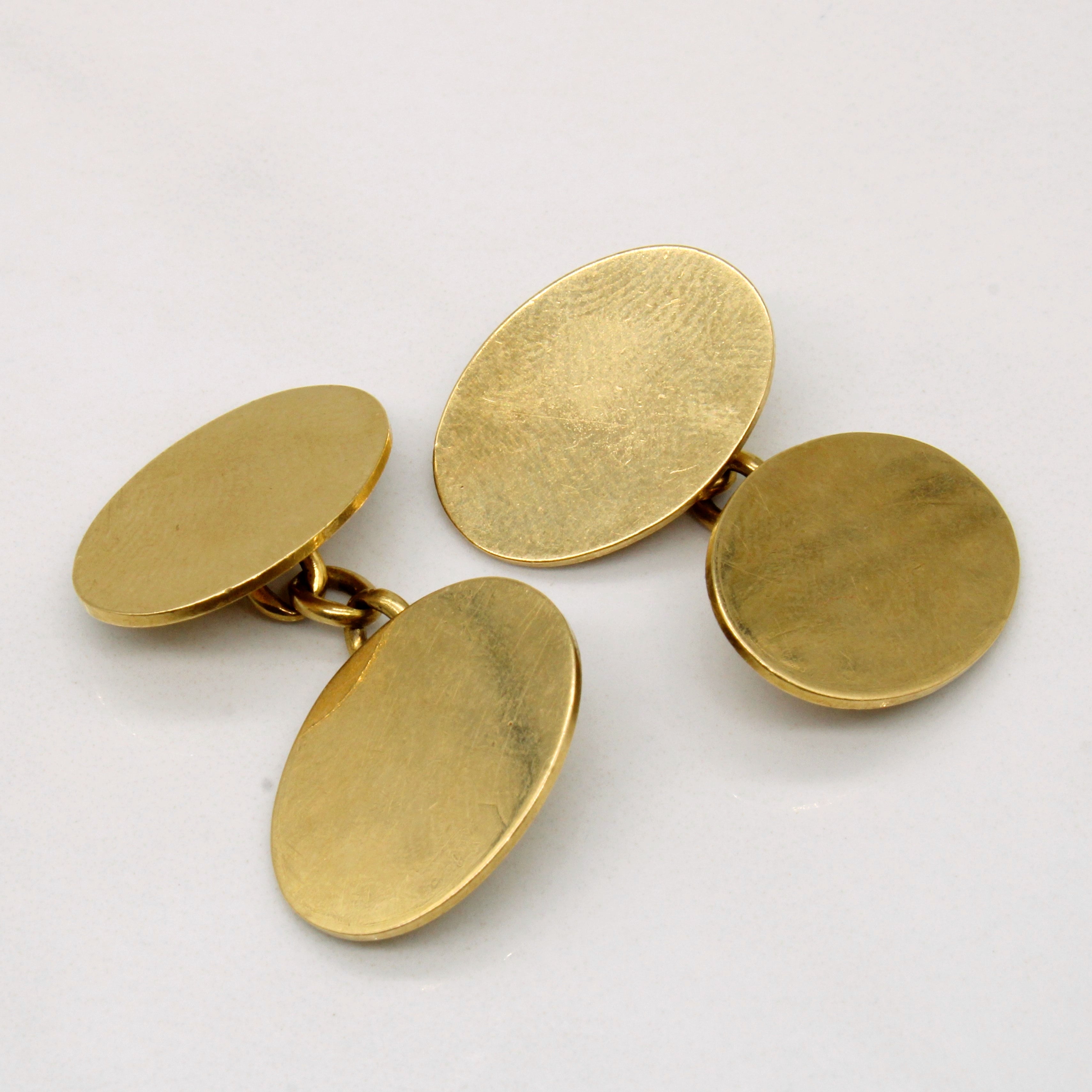 18k Yellow Gold Cufflinks