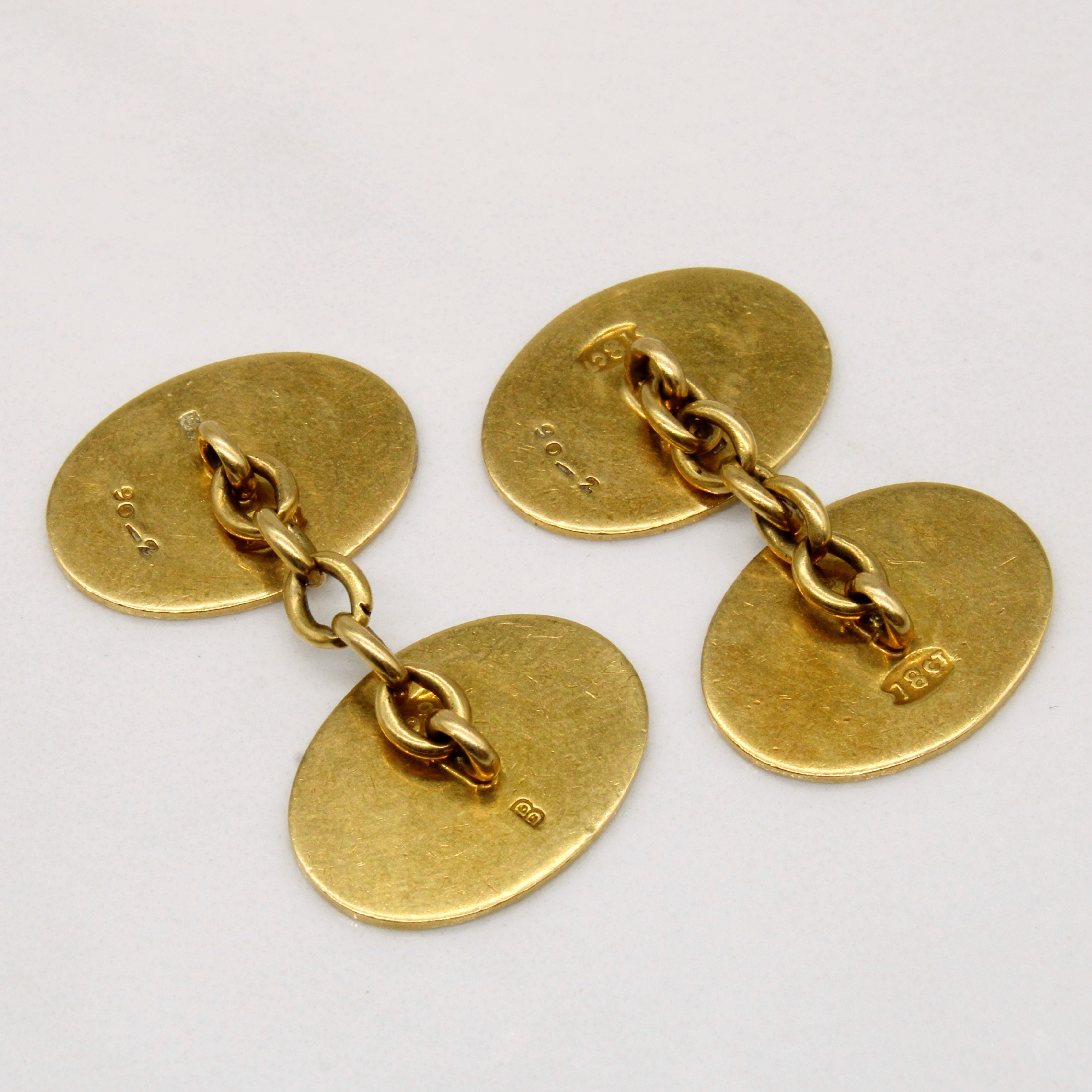 18k Yellow Gold Cufflinks