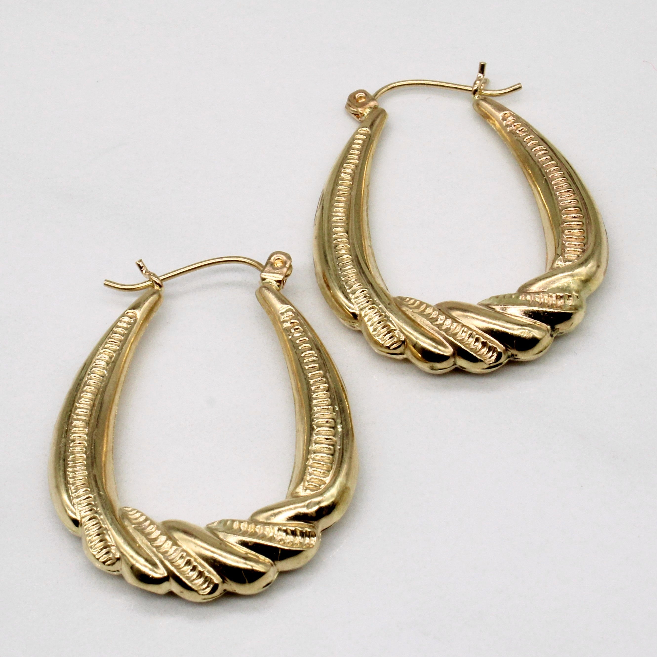 14k Yellow Gold Hoop Earrings