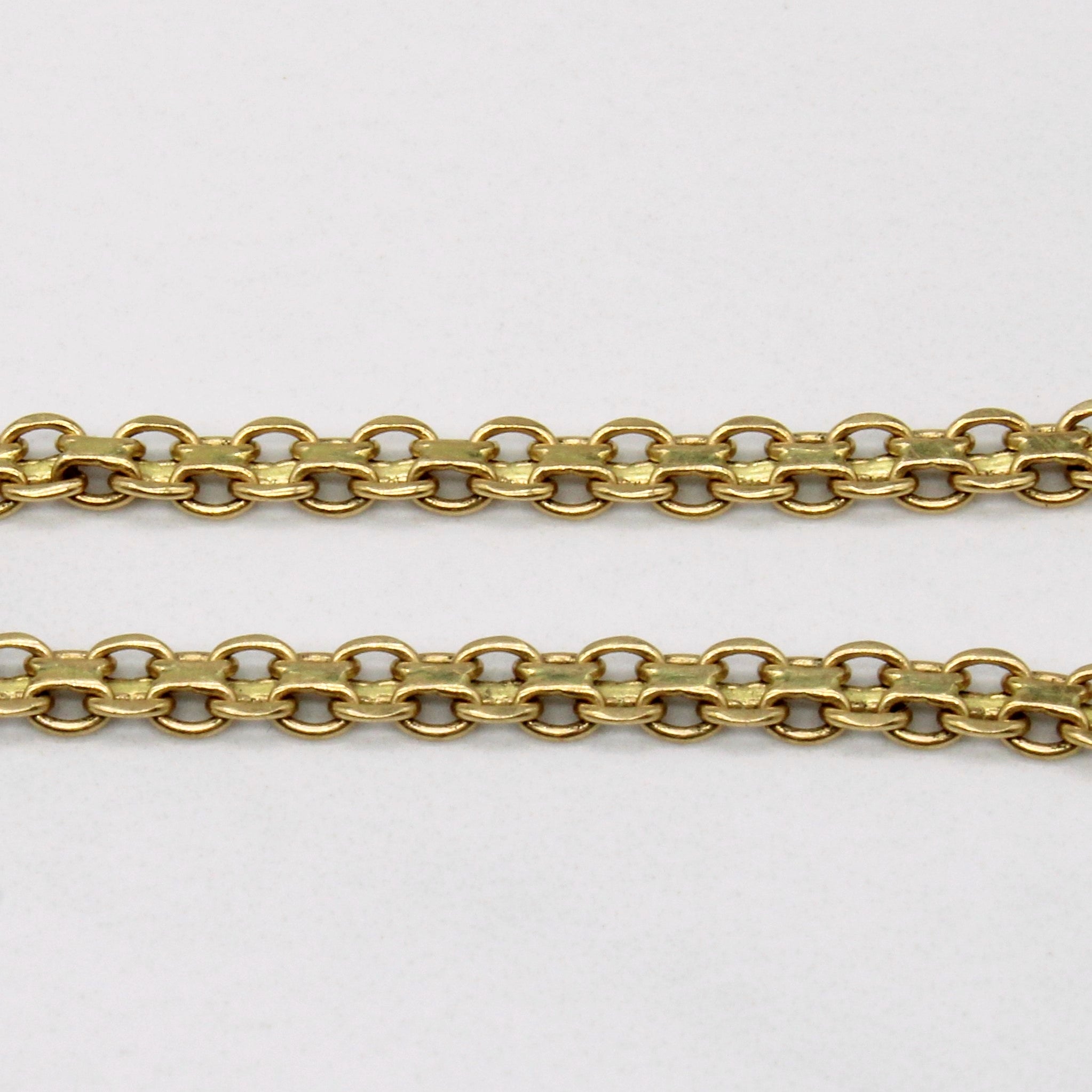 18k Yellow God Flat Link Bracelet | 7" |