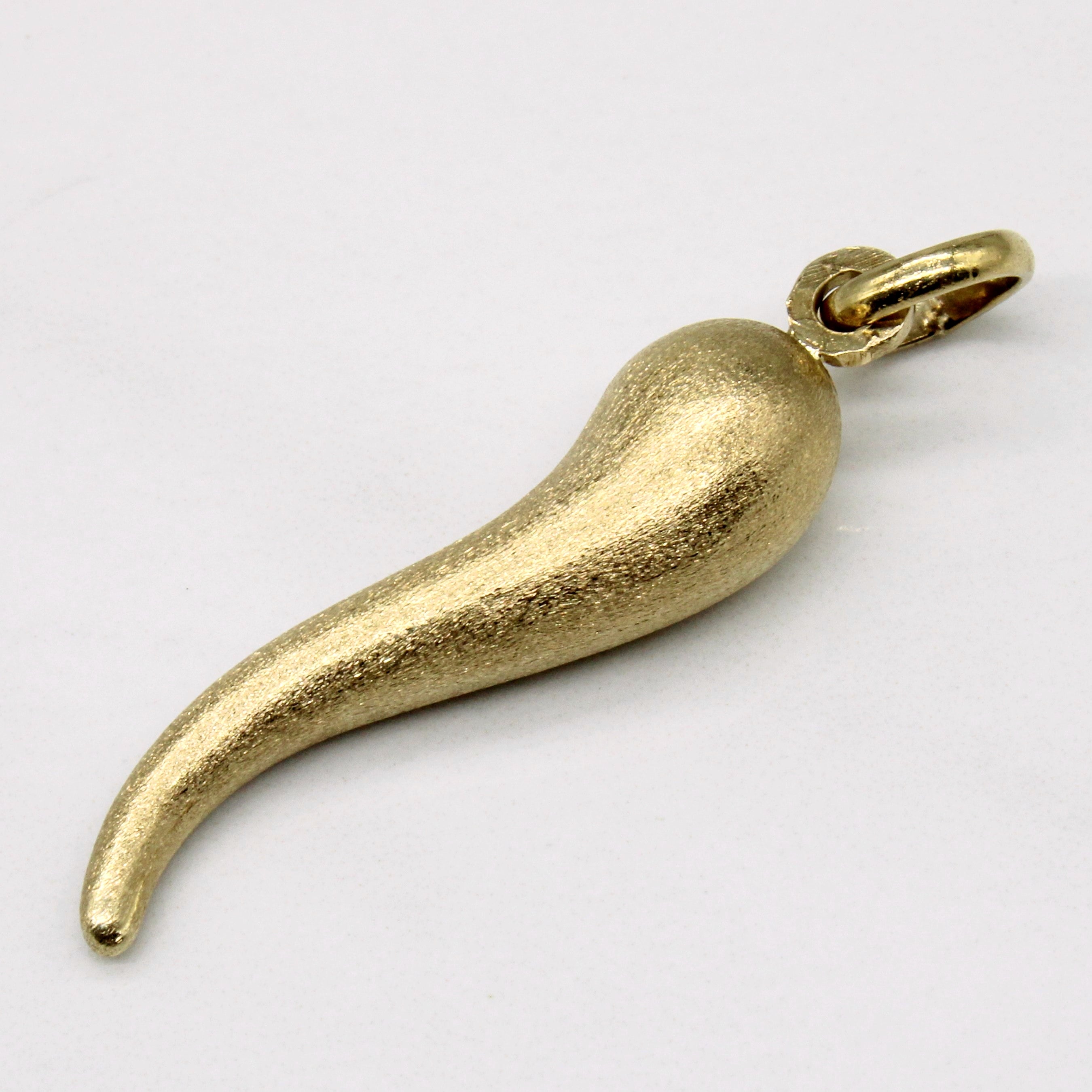 10k Yellow Gold Cornicello Charm