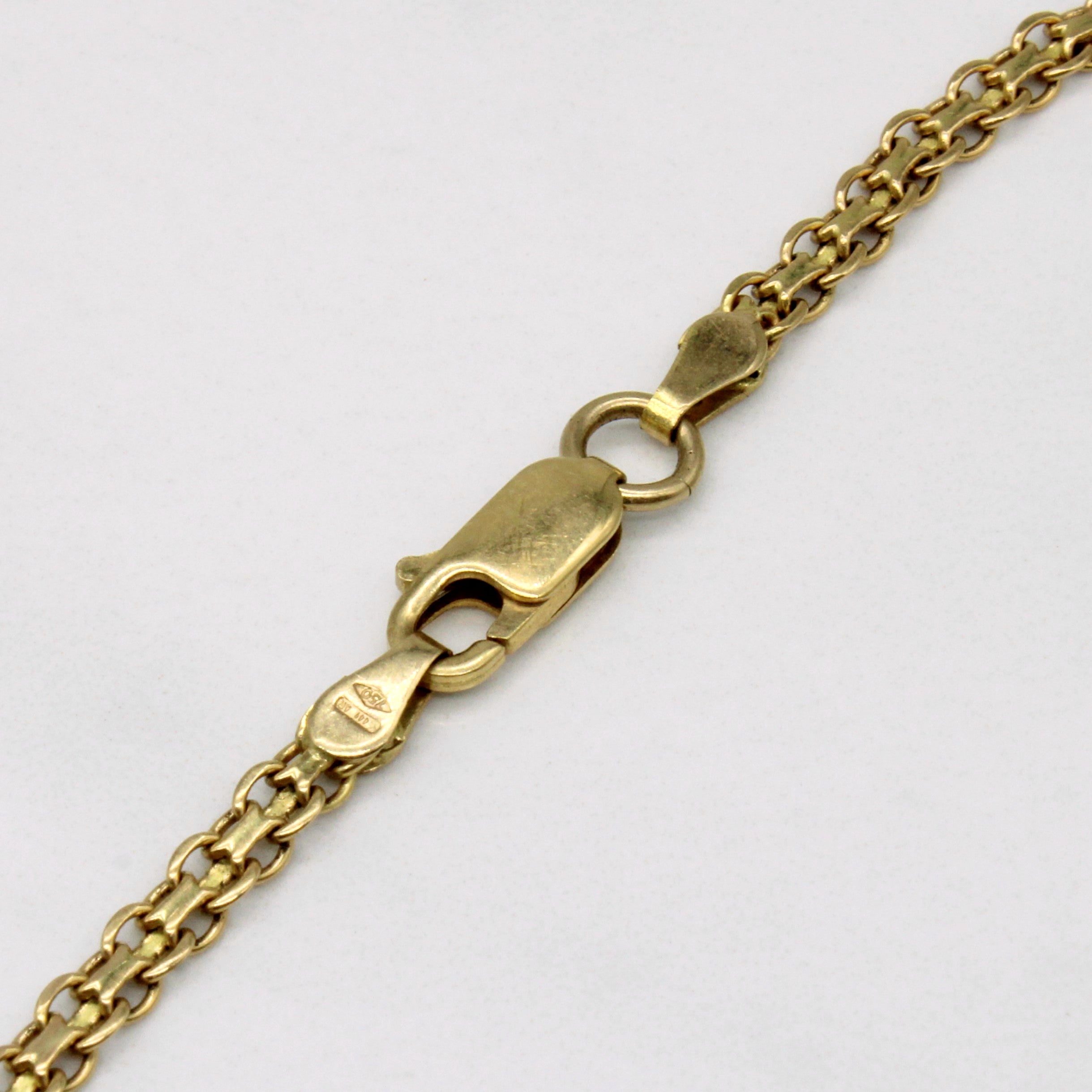 18k Yellow God Flat Link Bracelet | 7" |