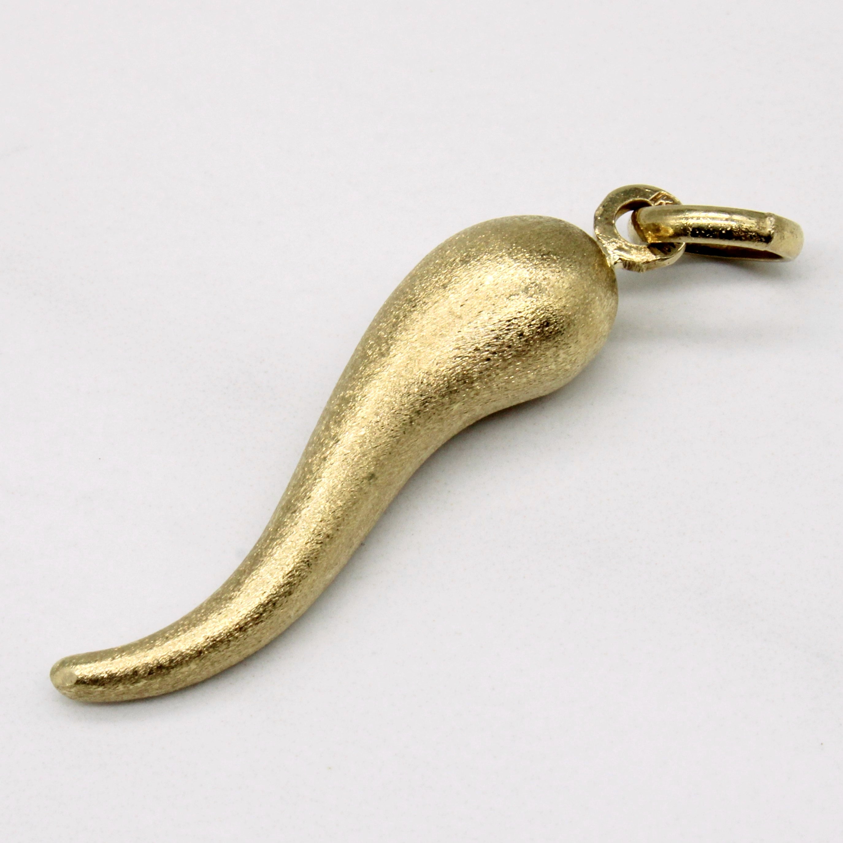 10k Yellow Gold Cornicello Charm