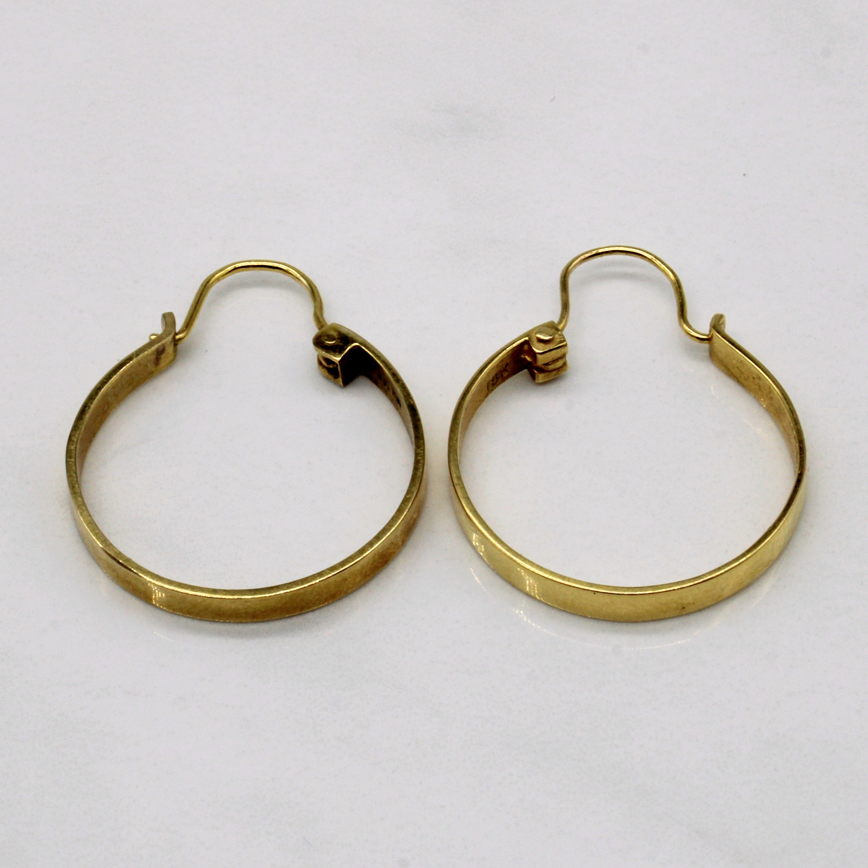 18k Yellow Gold Hoop Earrings