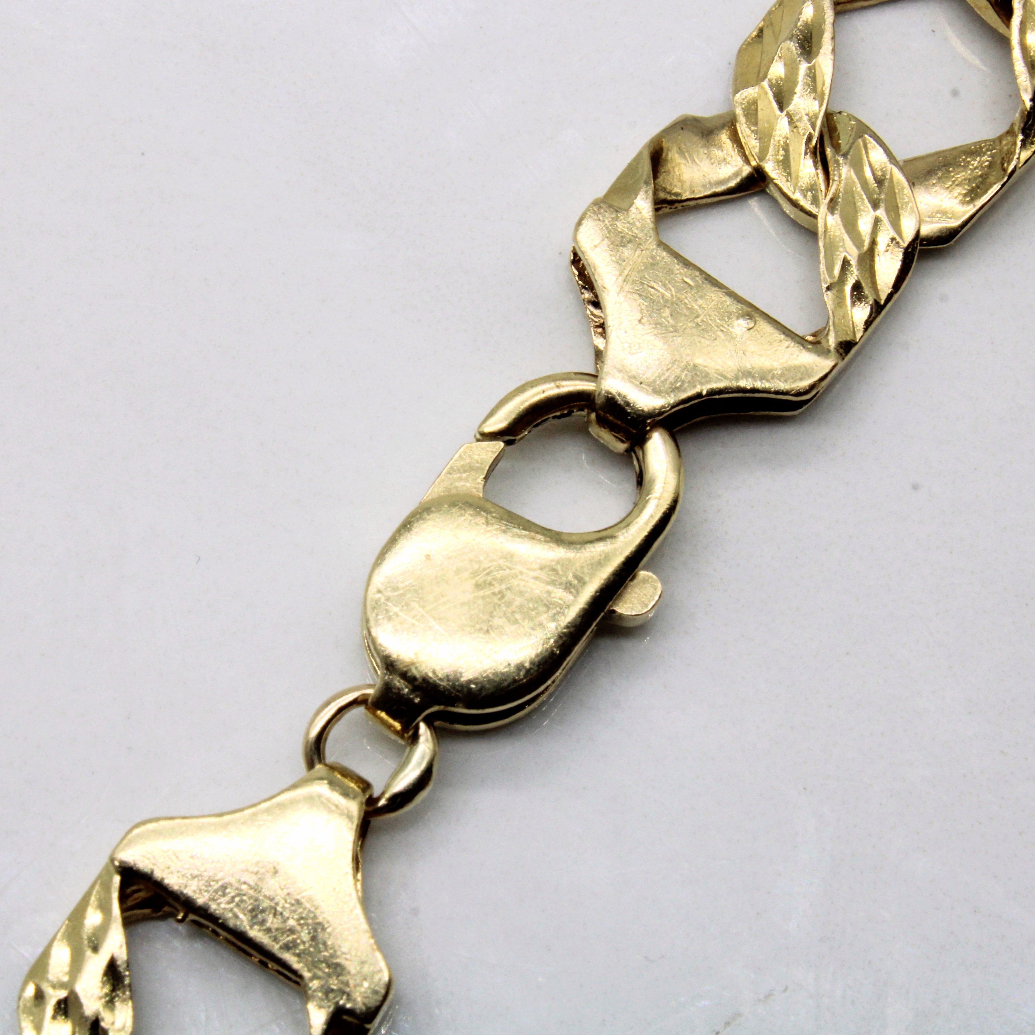 10k Yellow Gold Curb Link Bracelet | 8.5" |