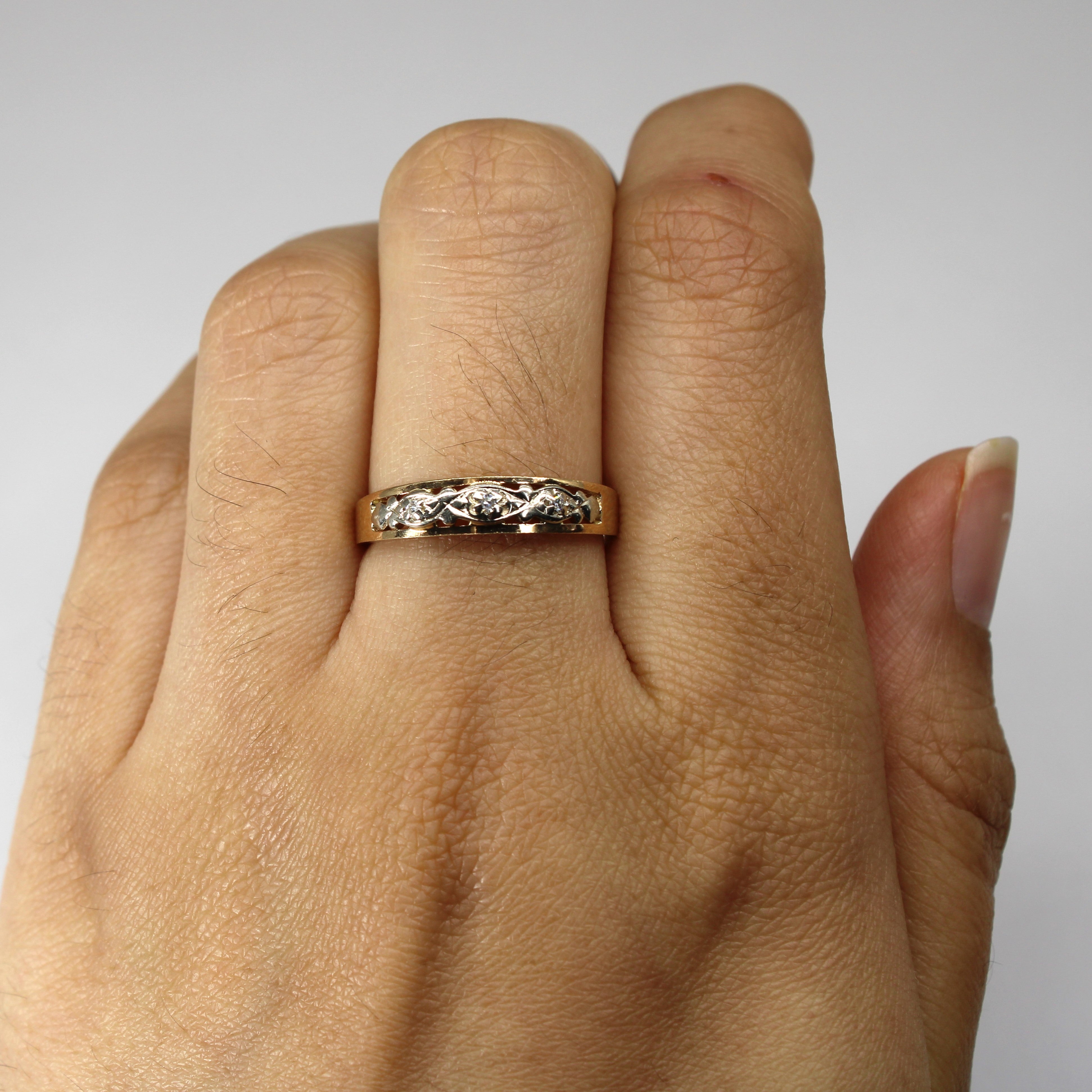 Three Stone Diamond Ring | 0.03ctw | SZ 7.5 | SZ 7.5 |