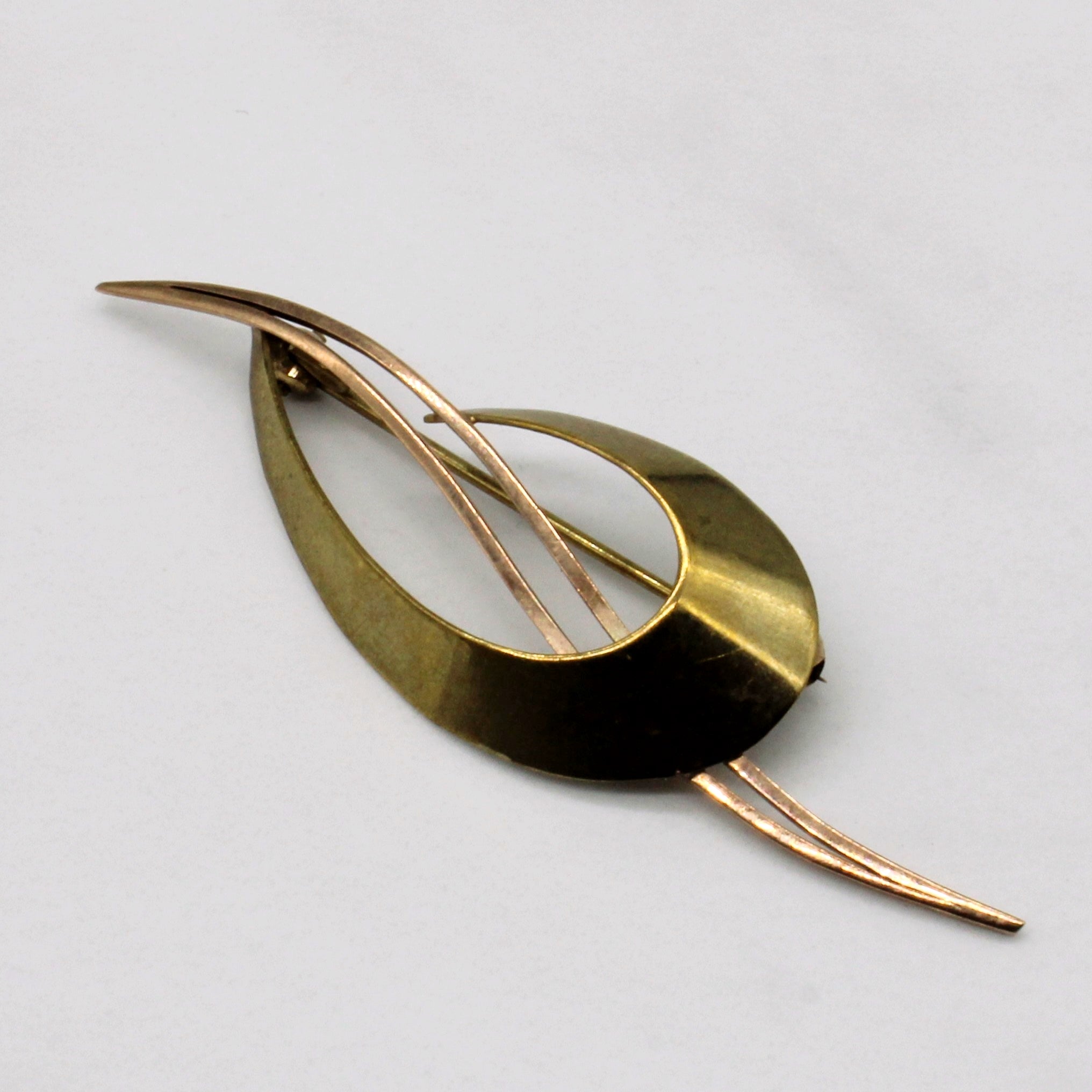 8k Two Toned Gold Brooch