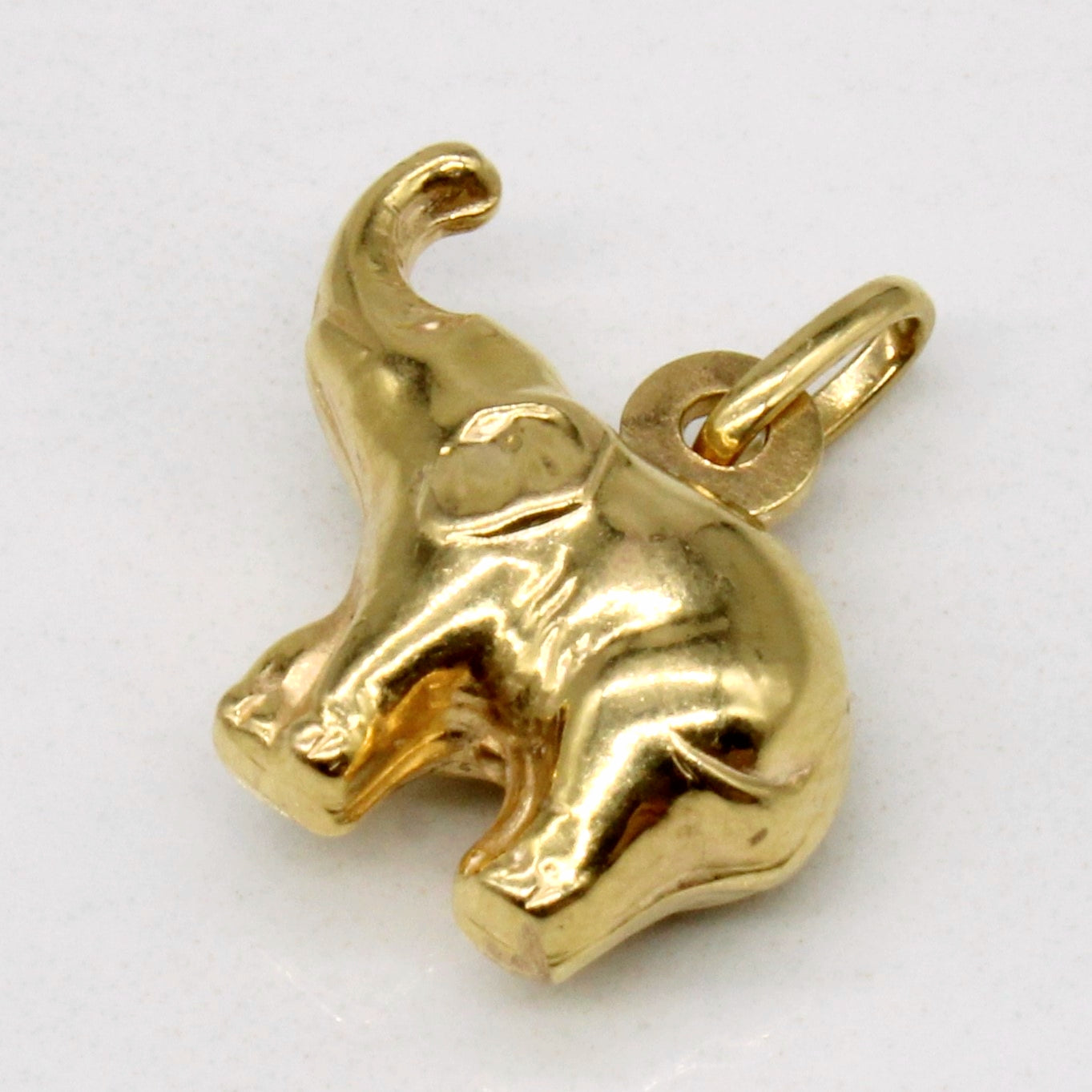 18k Yellow Gold Elephant Charm
