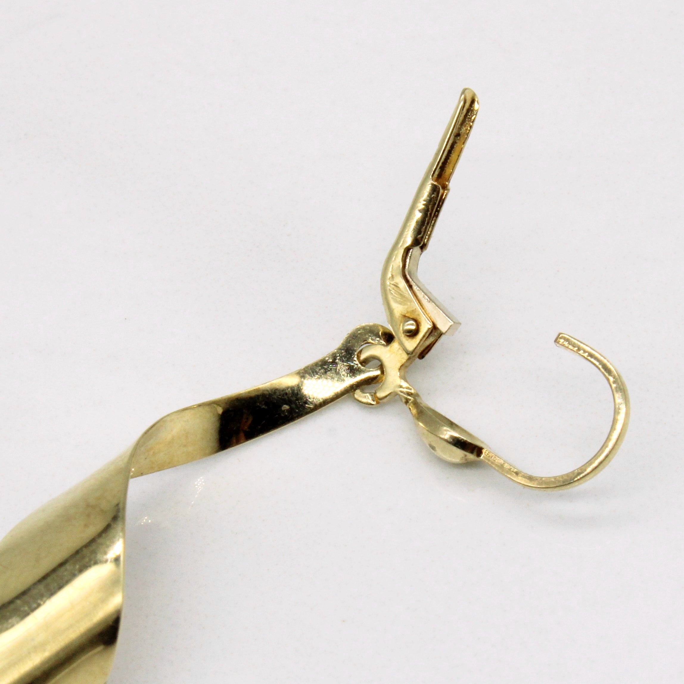 10k Yellow Gold Corkscrew Earrings