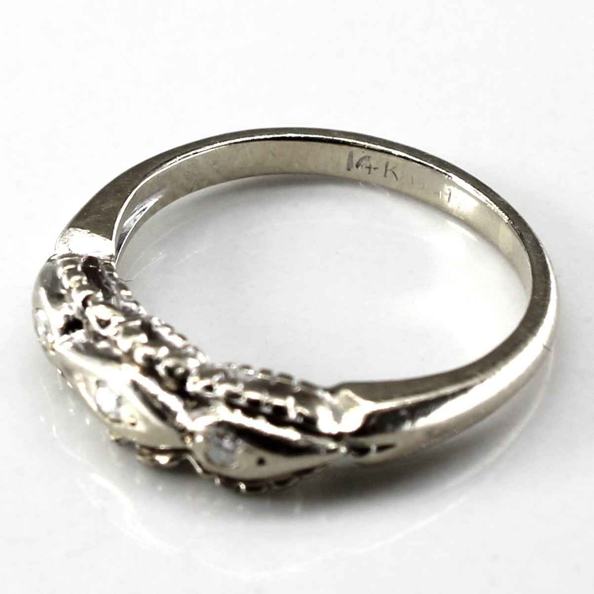 Three Stone Diamond Ring | 0.03ctw | SZ 2.5 |