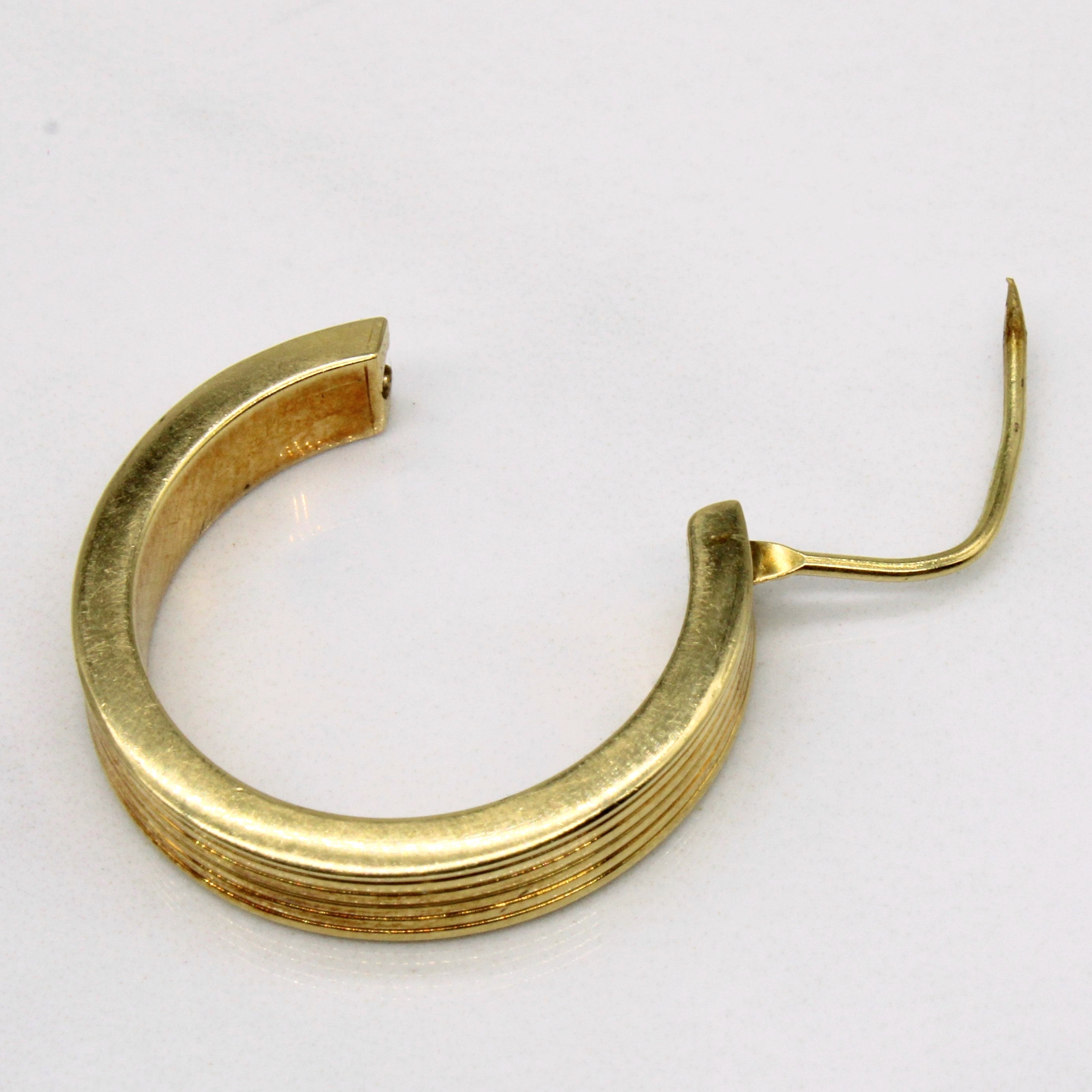 18k Yellow Gold Hoop Earrings