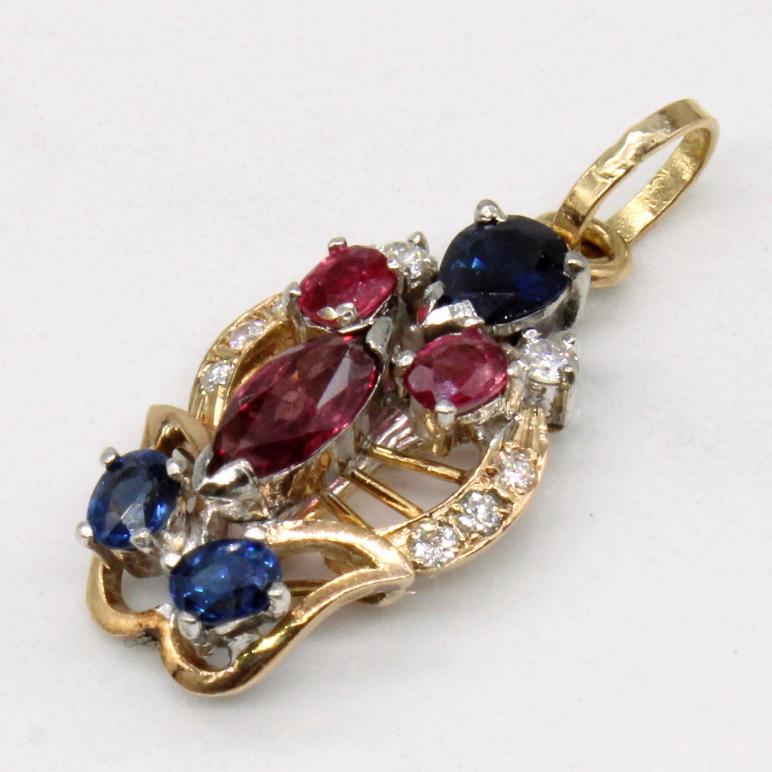 Multi Gem Ornate Pendant | 1.01ctw |