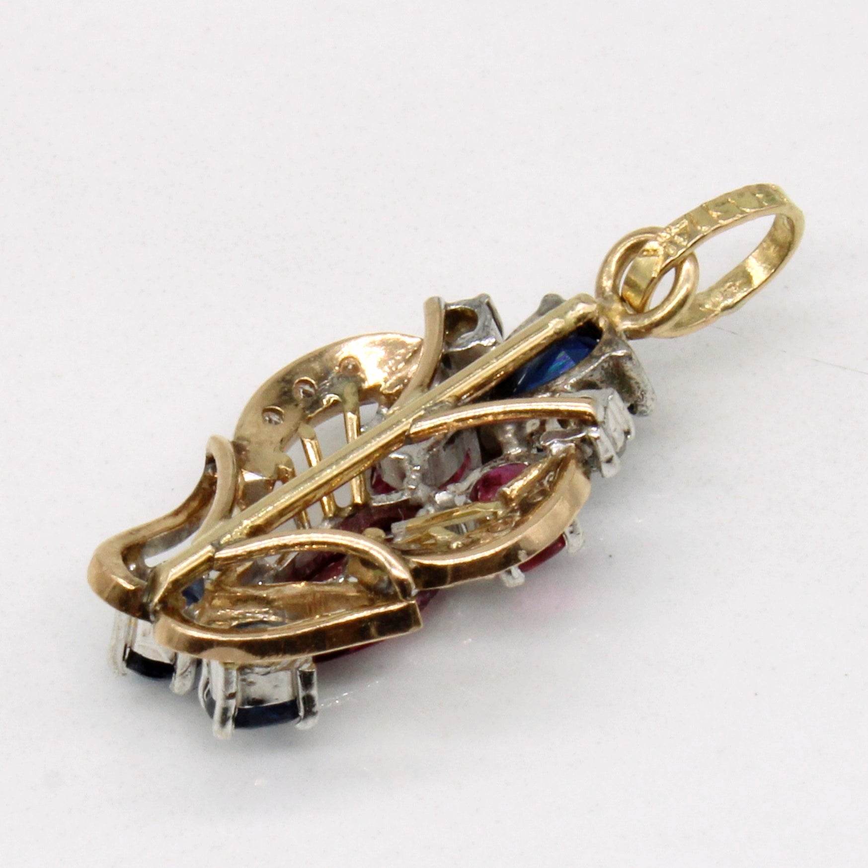 Multi Gem Ornate Pendant | 1.01ctw |