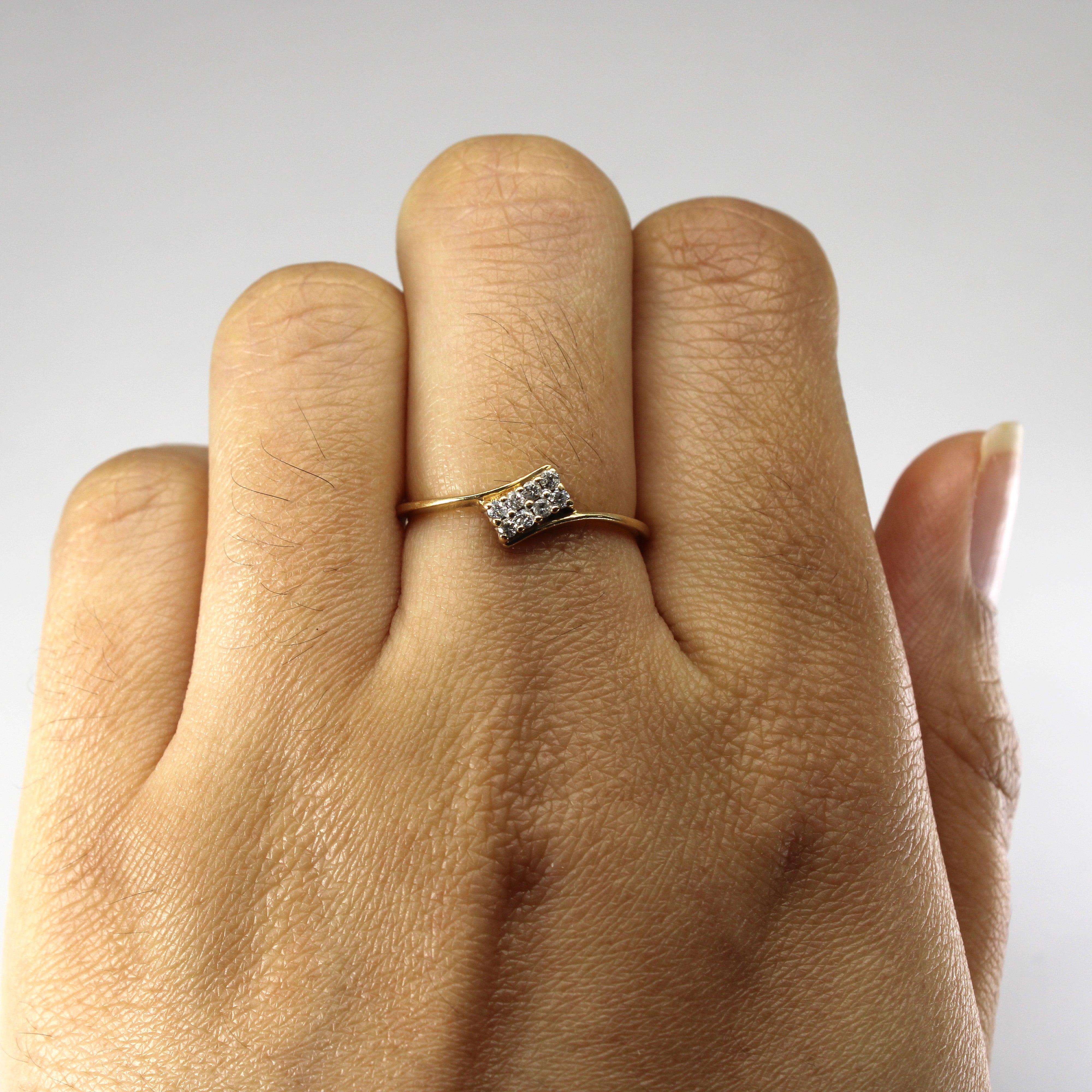 Bypass Cluster Diamond Ring | 0.08ctw | SZ 6.75 |