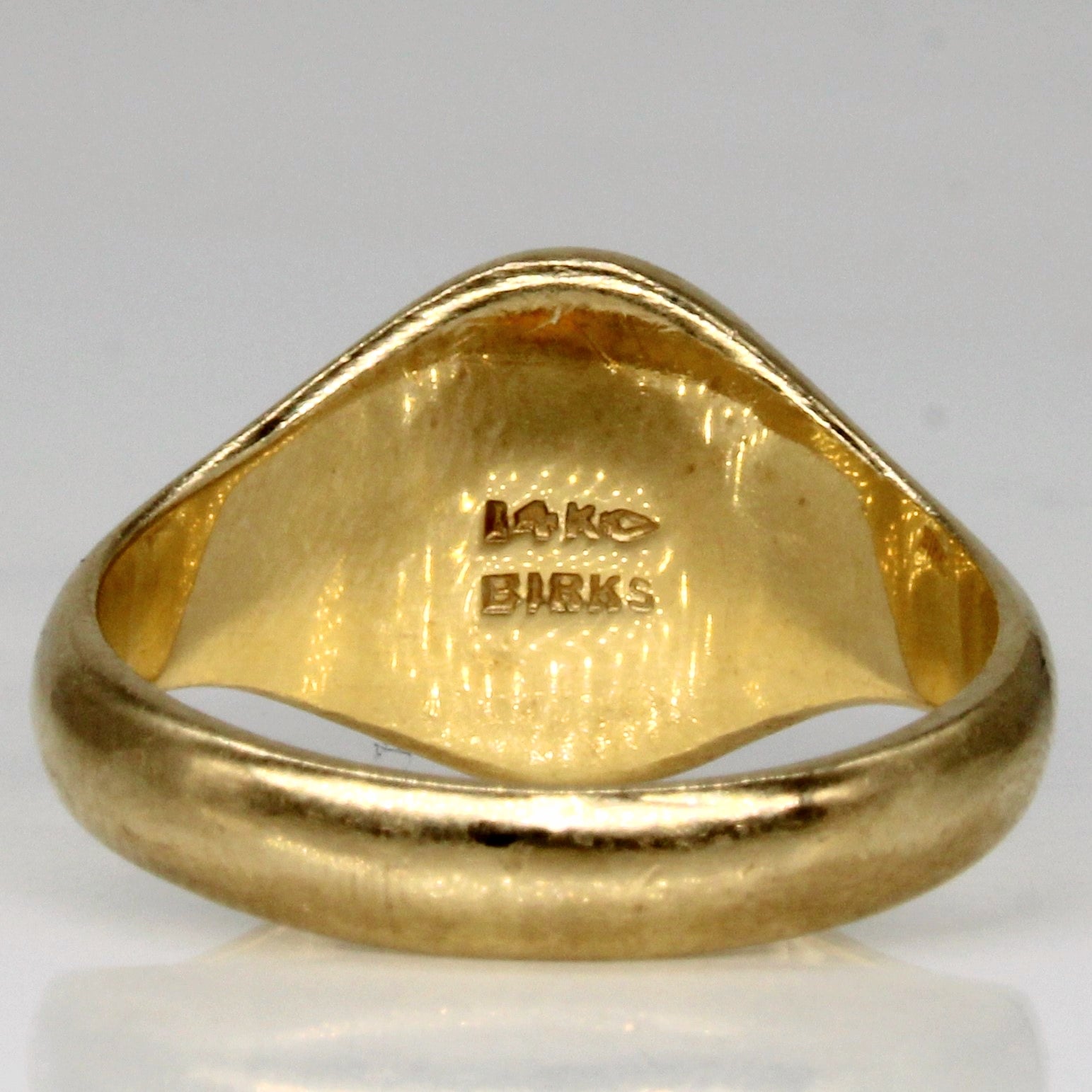 'Birks' 14k Yellow Gold Signet Ring | SZ 8.25 |