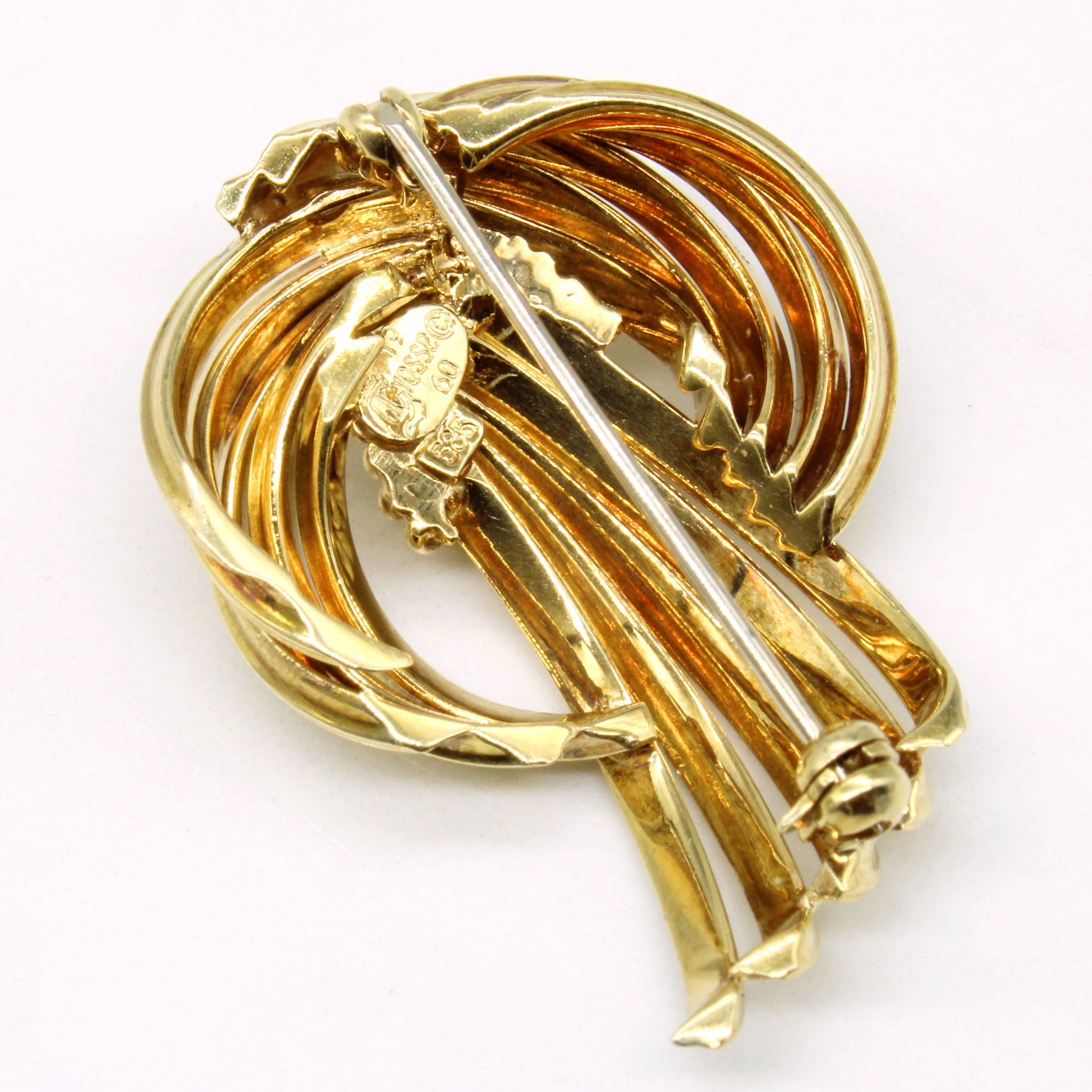 14k Yellow Gold Brooch