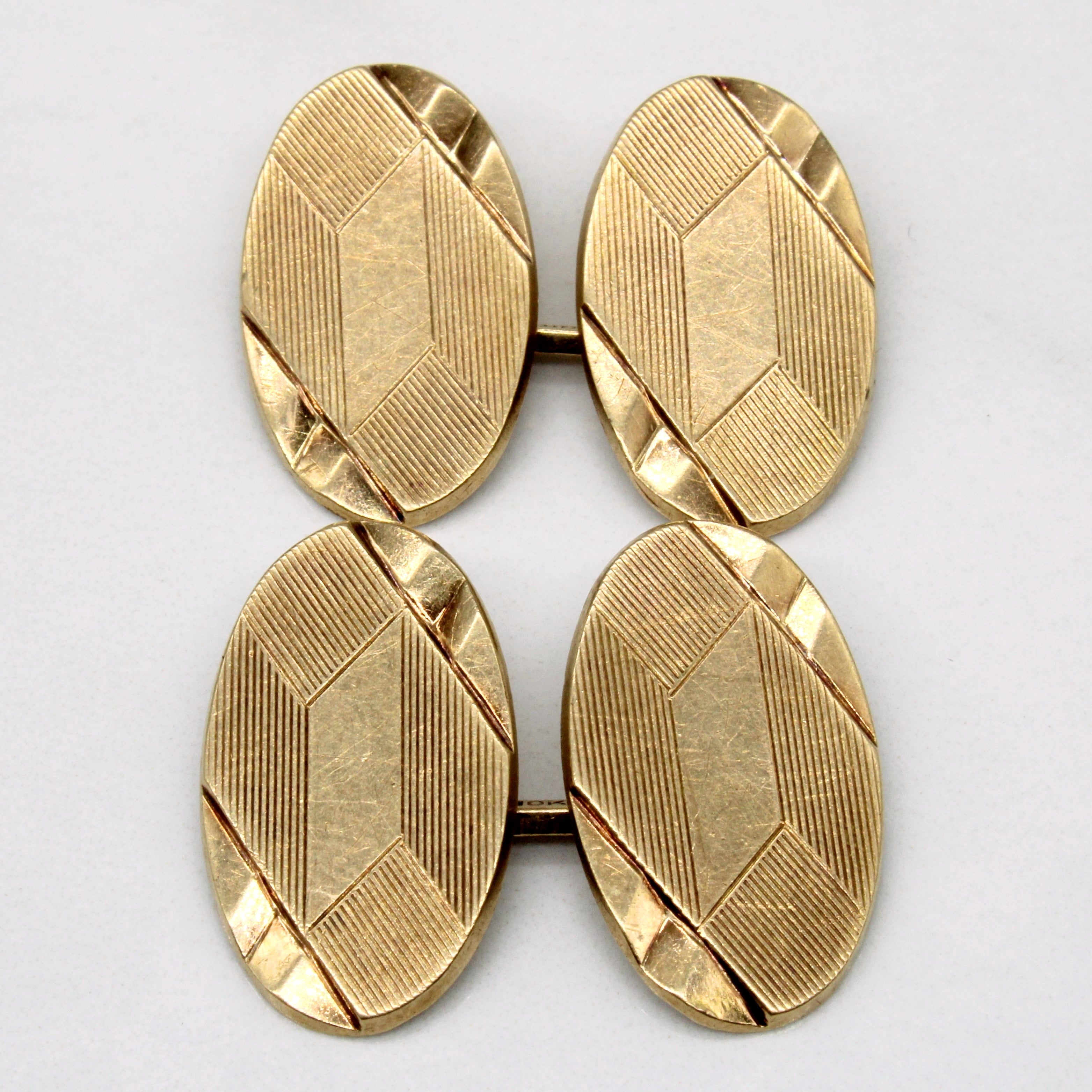 10k Yellow Gold Cufflinks