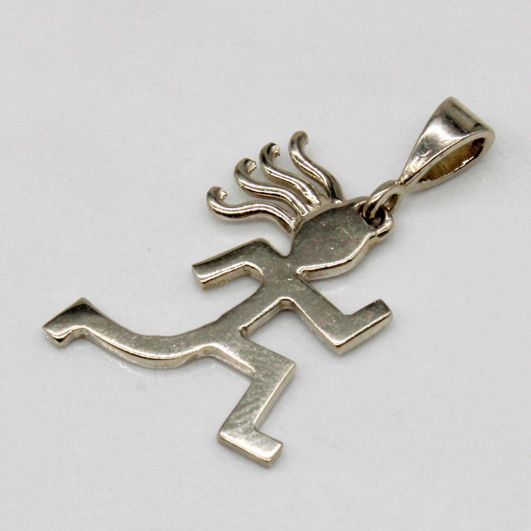 14k White Gold Running Charm