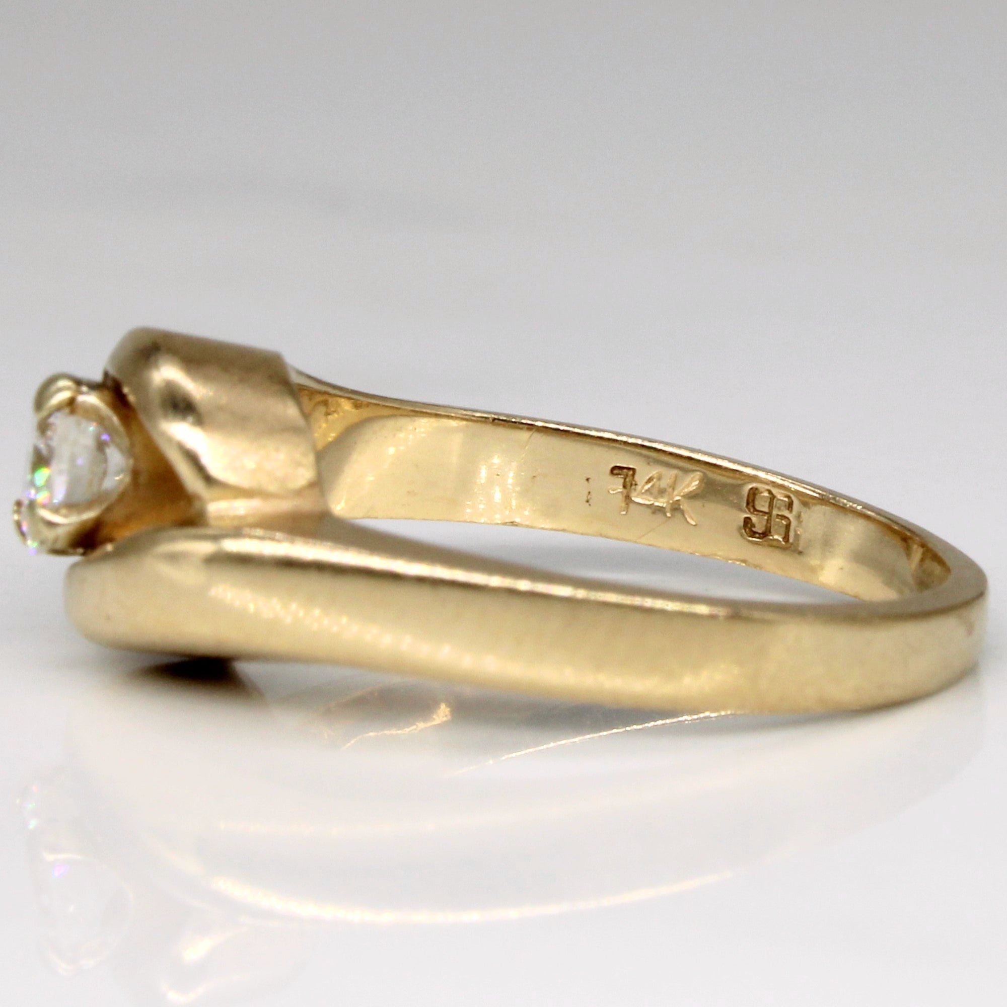 Solitaire Bypass Diamond Ring | 0.27ct | SZ 4.75 |