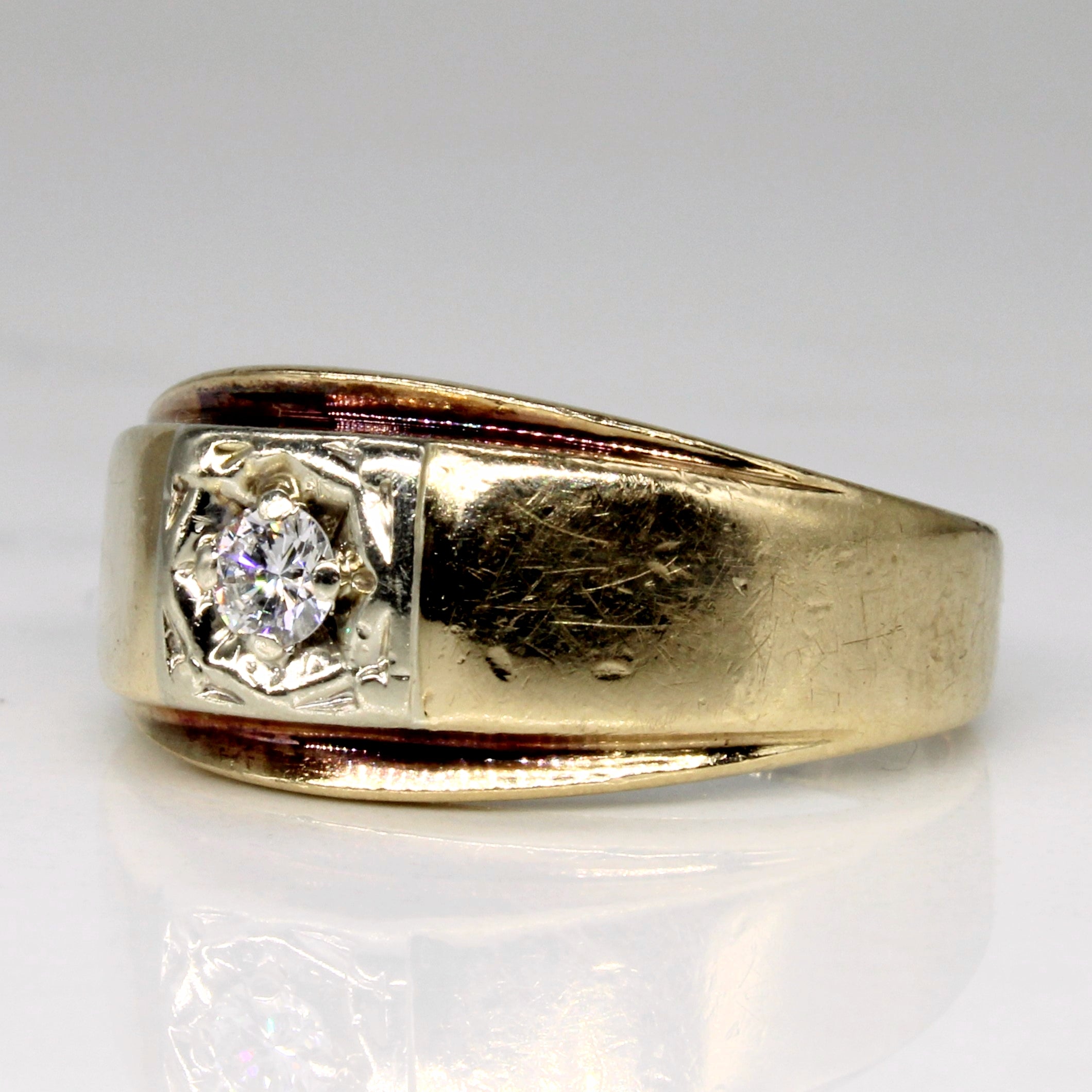 Flush Set Diamond Ring | 0.13ct | SZ 8.75 |
