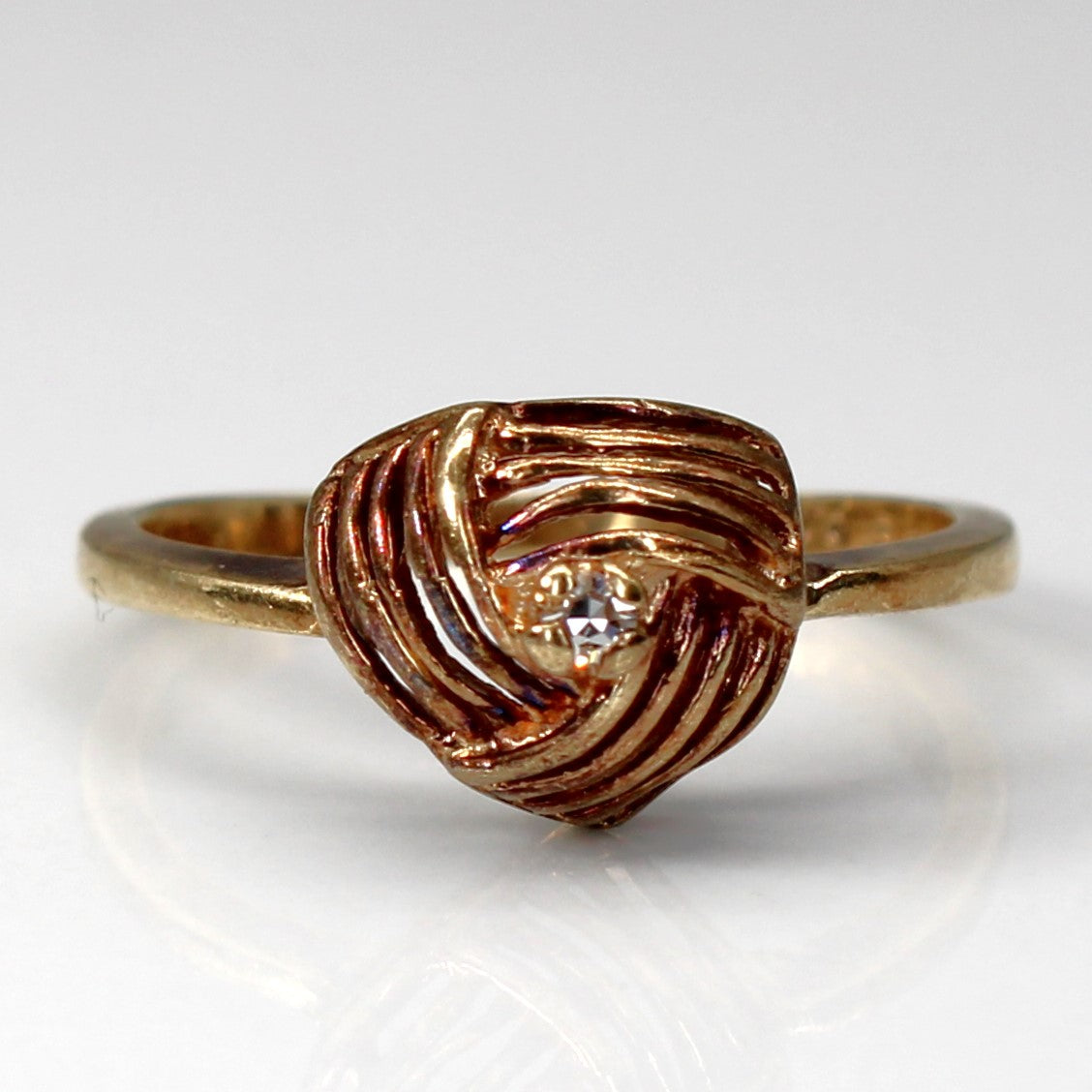 Textured Solitaire Diamond Ring | 0.01ct | SZ 6 |