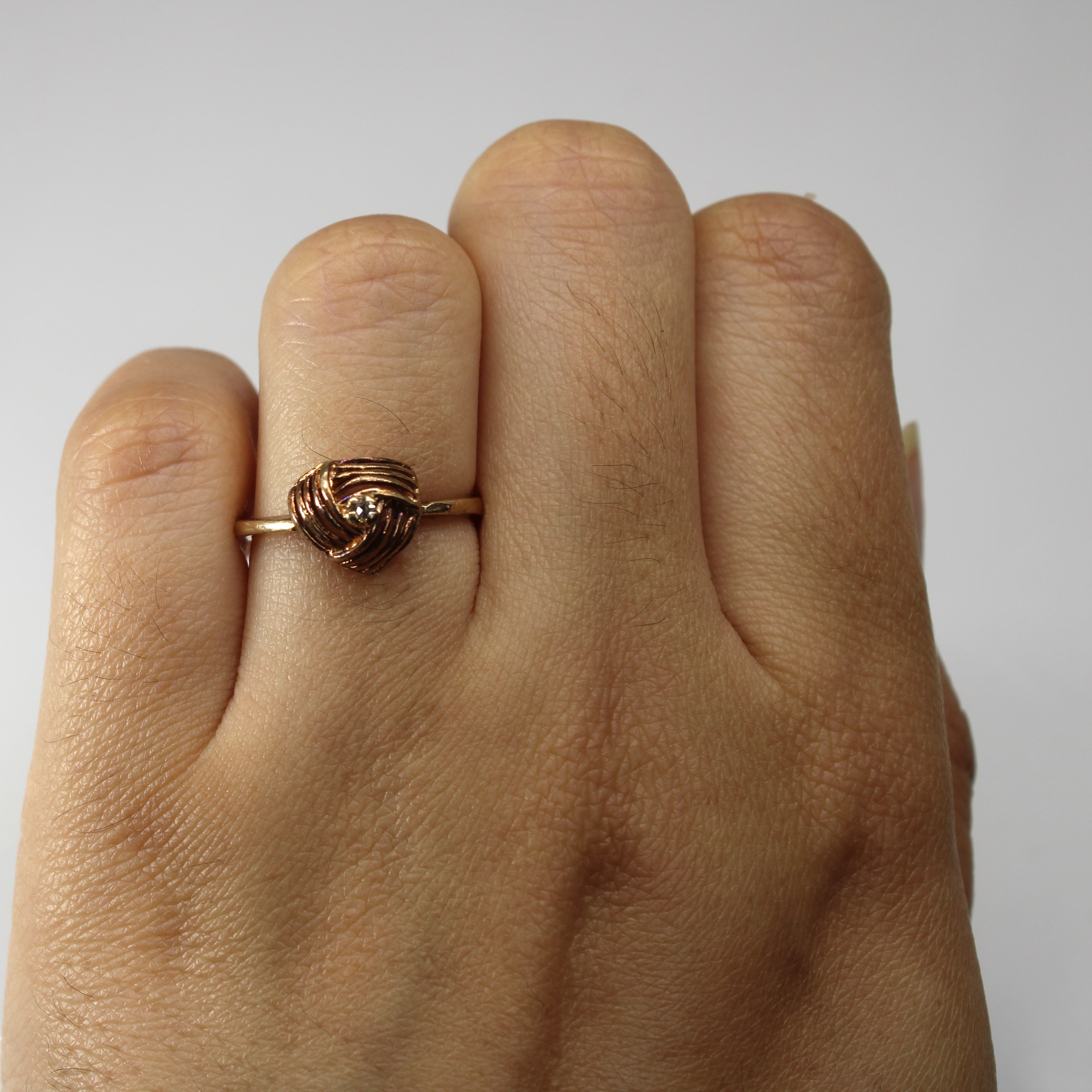 Textured Solitaire Diamond Ring | 0.01ct | SZ 6 |