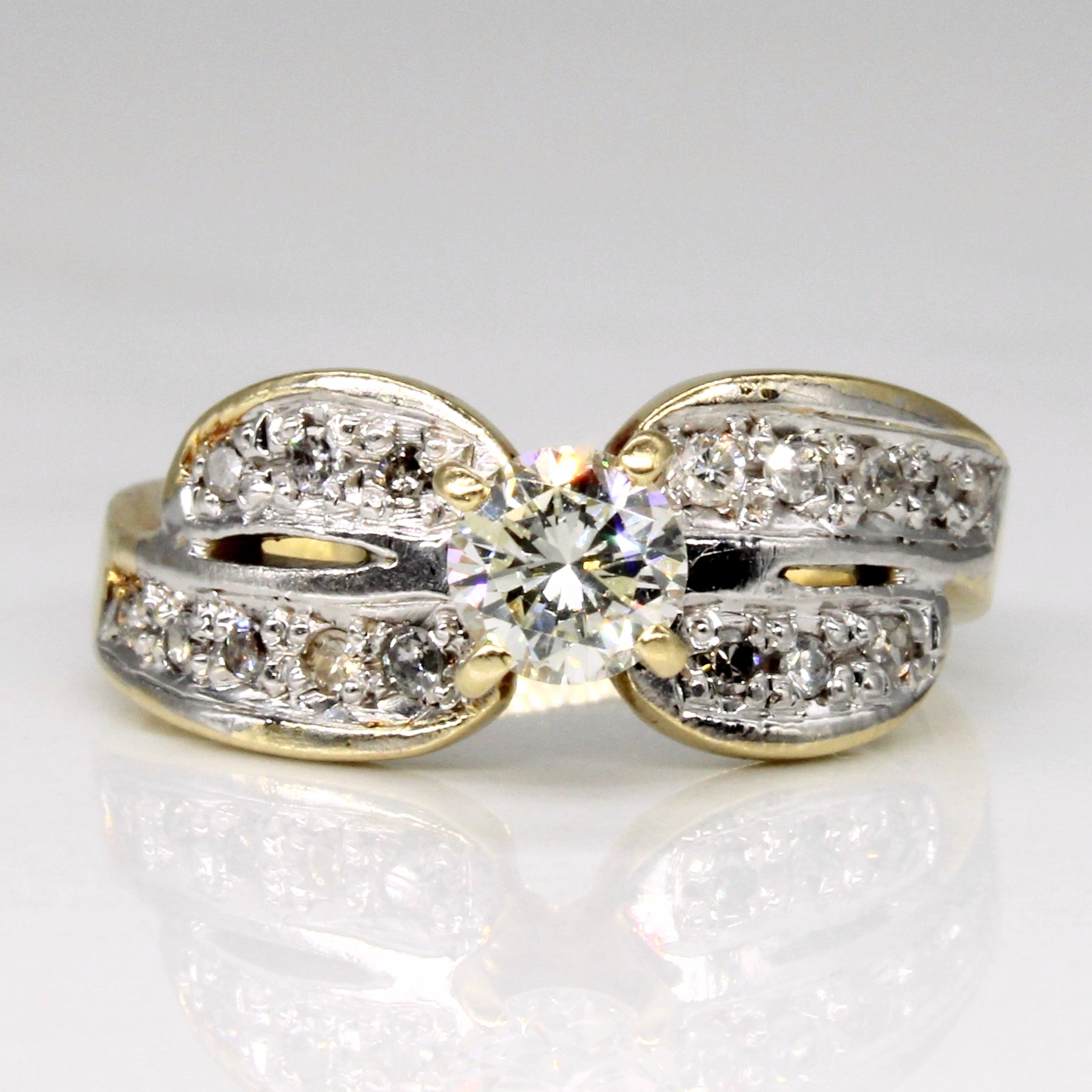 Cathedral Set Diamond Ring | 0.48ctw | SZ 5.75 |