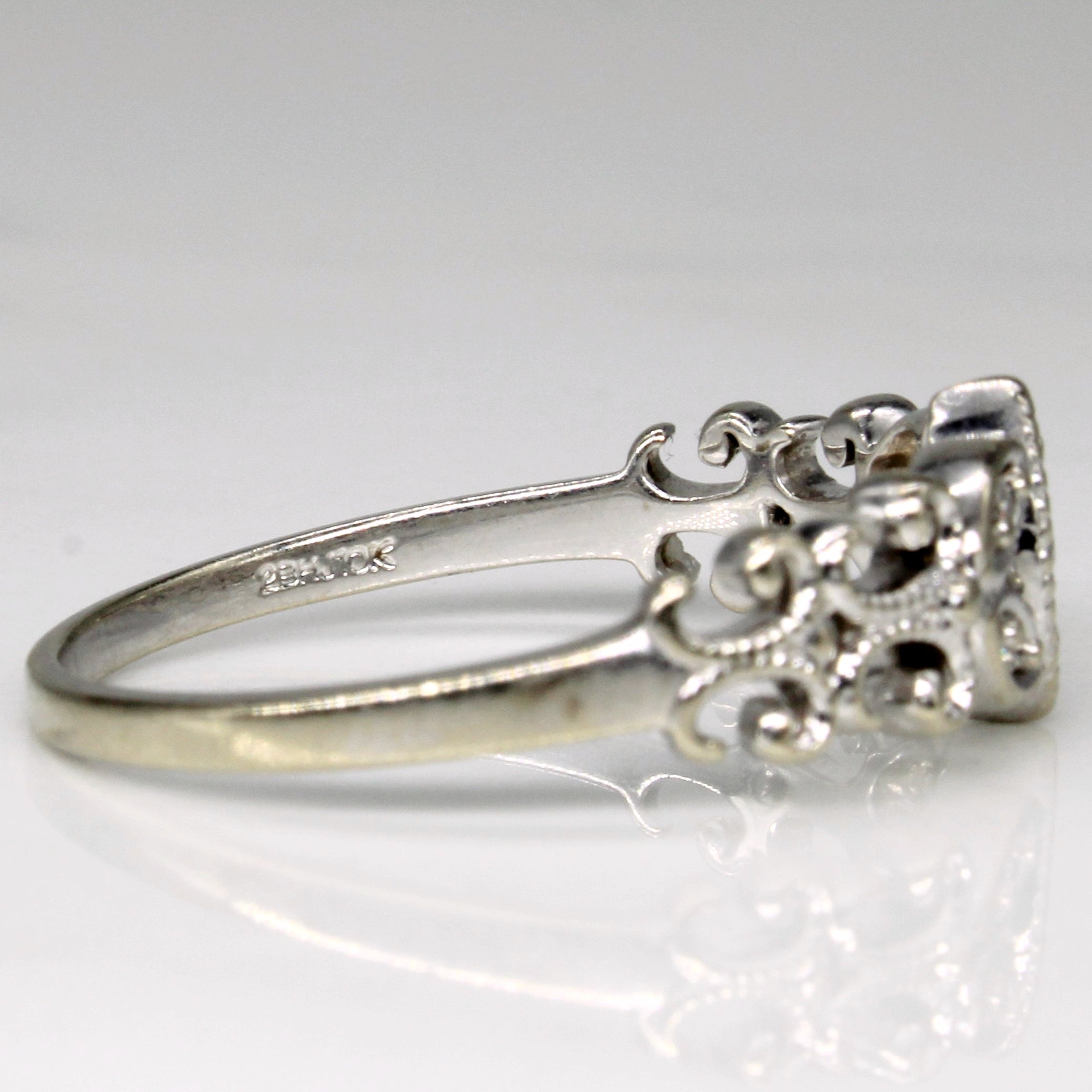Bague ornée de diamants | 0,07 ct | Taille 8,5 |