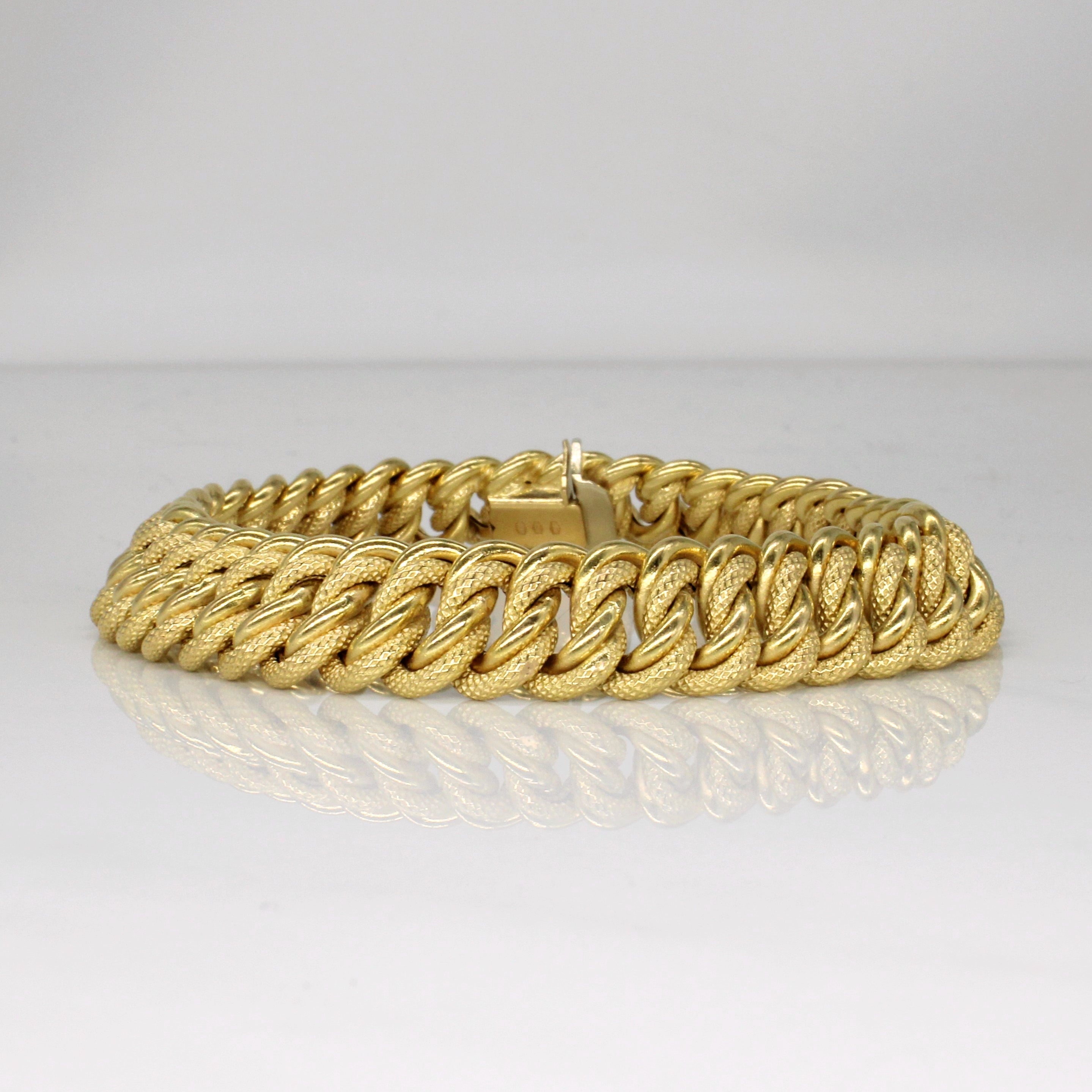 Bracelet italien en or jaune 18 carats | 8 pouces |